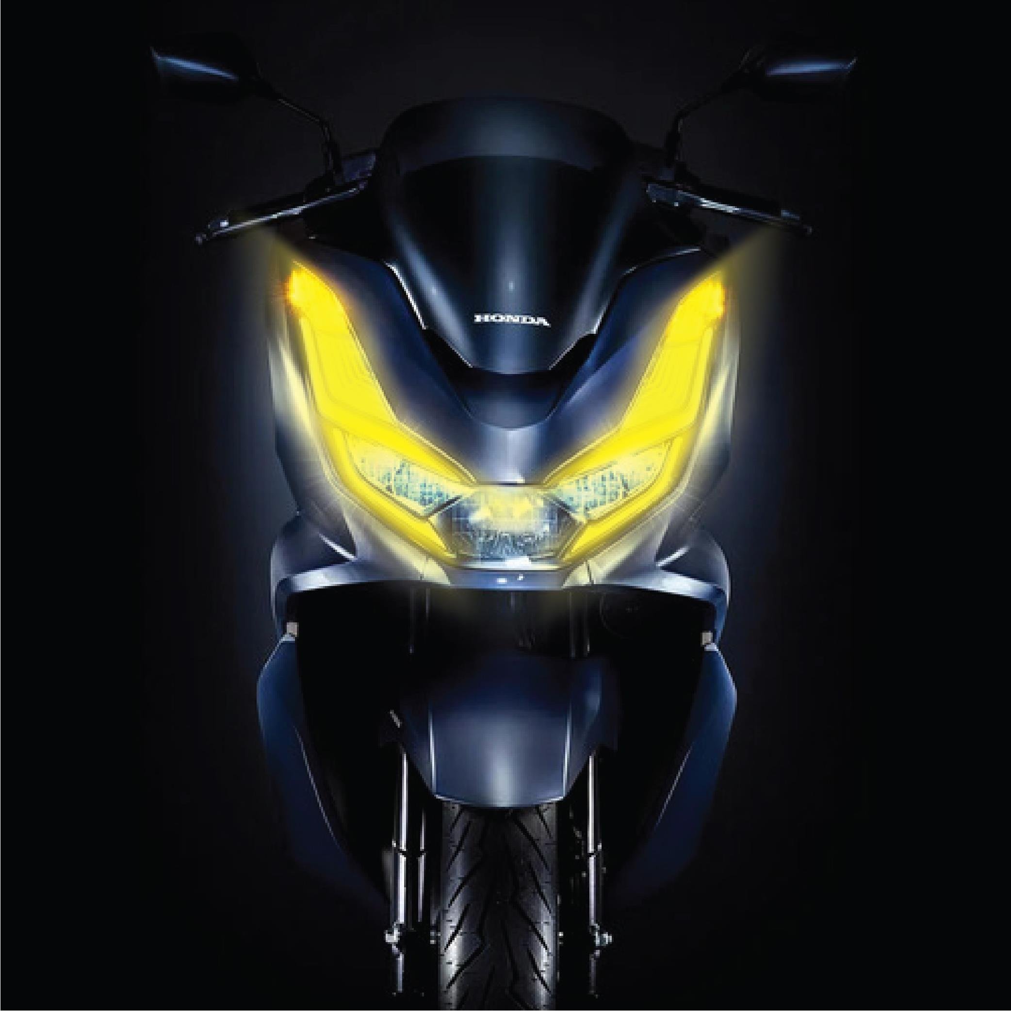 PCXHonda PCX Ön Far Kaşı Şeffaf Sticker Sarı