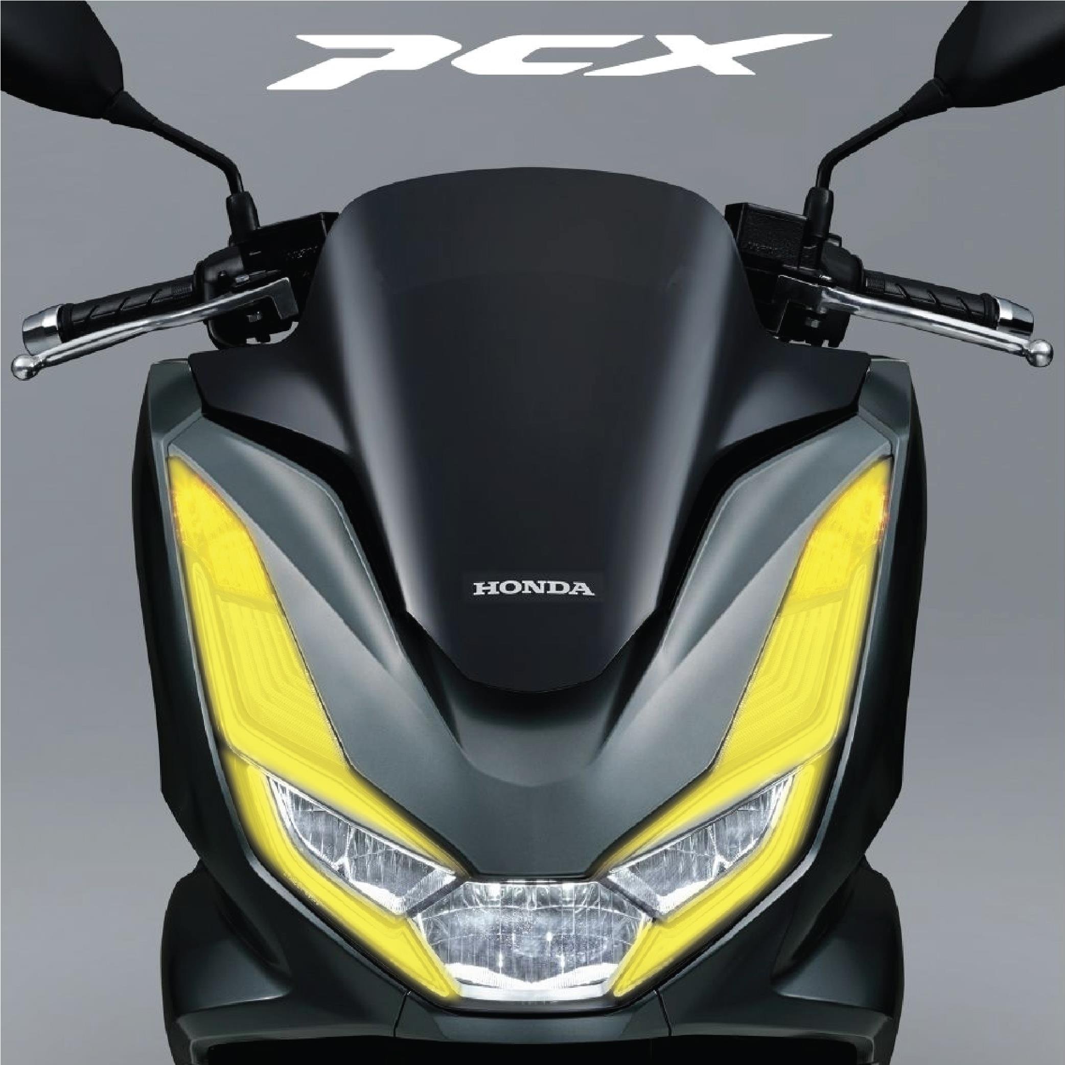 PCXHonda PCX Ön Far Kaşı Şeffaf Sticker Sarı