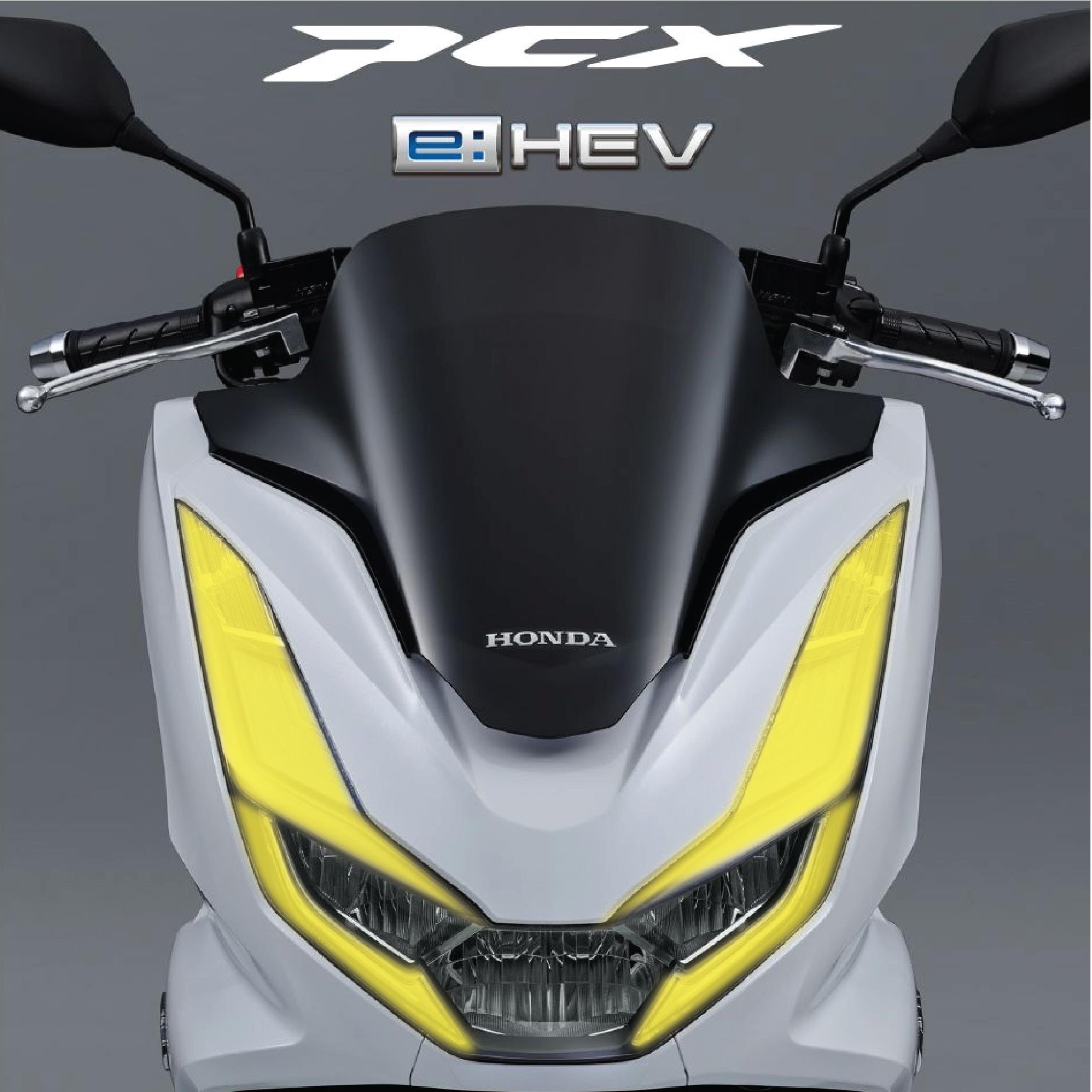 PCXHonda PCX Ön Far Kaşı Şeffaf Sticker Sarı