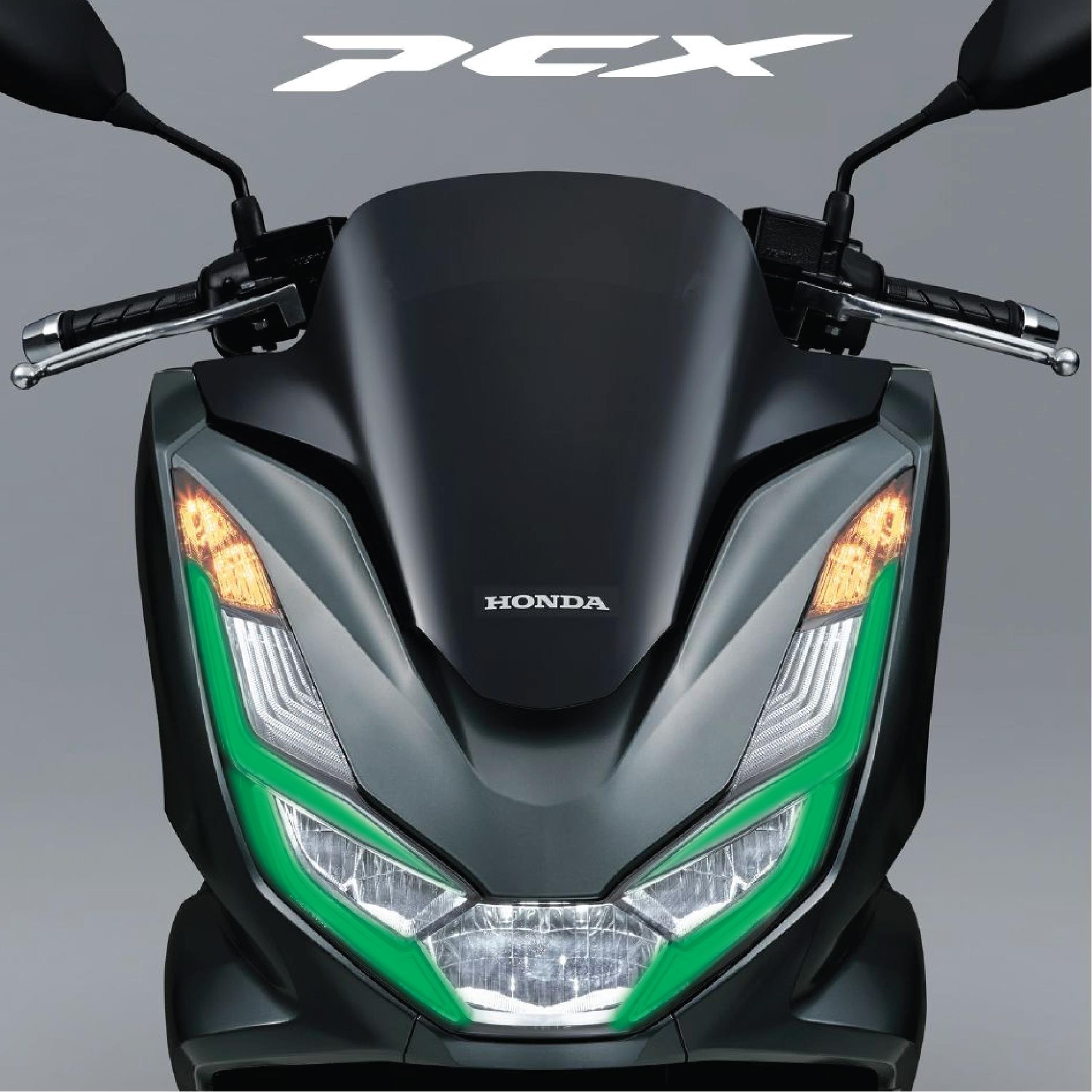 PCXHonda PCX Ön Far Kaşı Tasarımı Şeffaf Sticker Yeşil