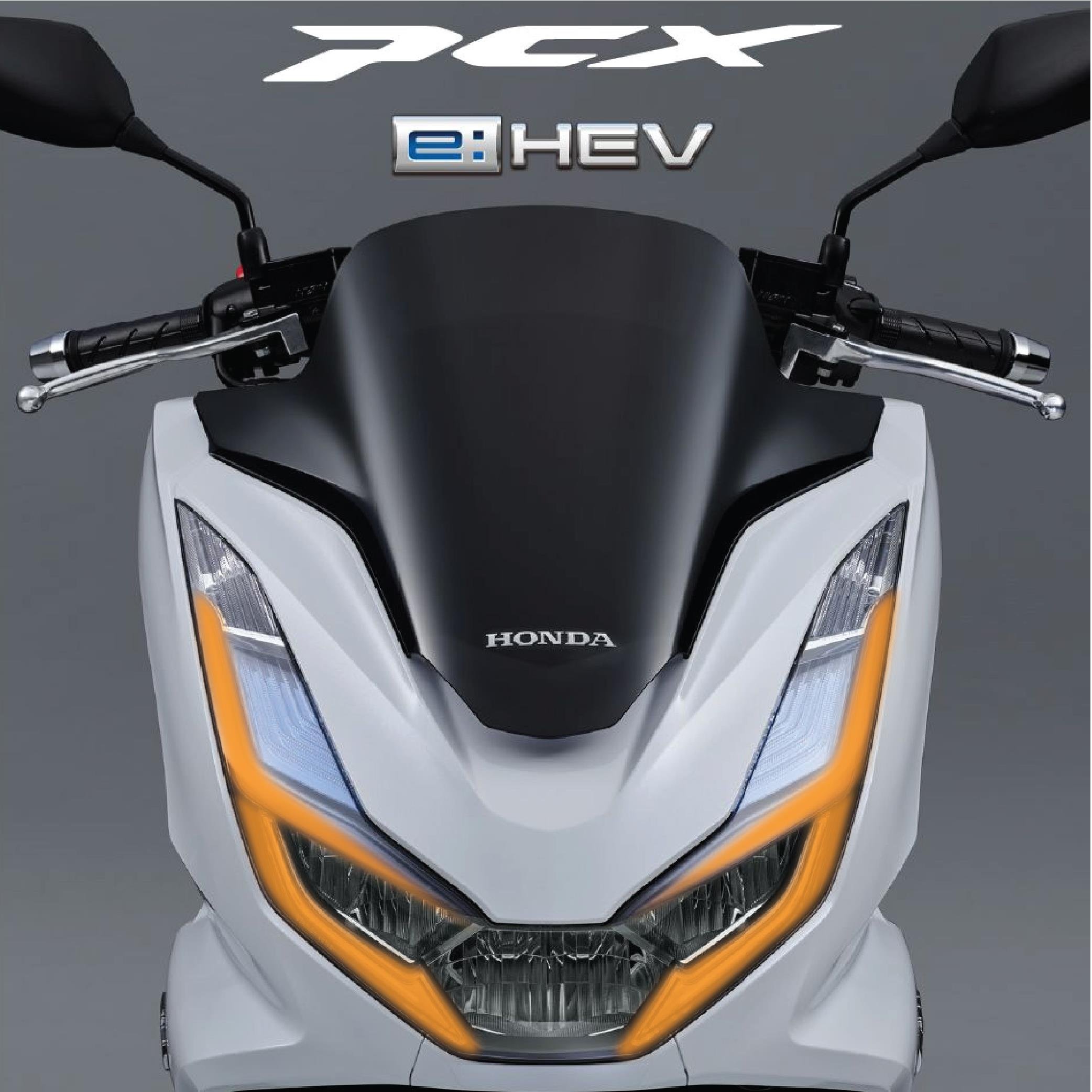 PCXHonda PCX Ön Far Kaşı Tasarımı Şeffaf Sticker Turuncu