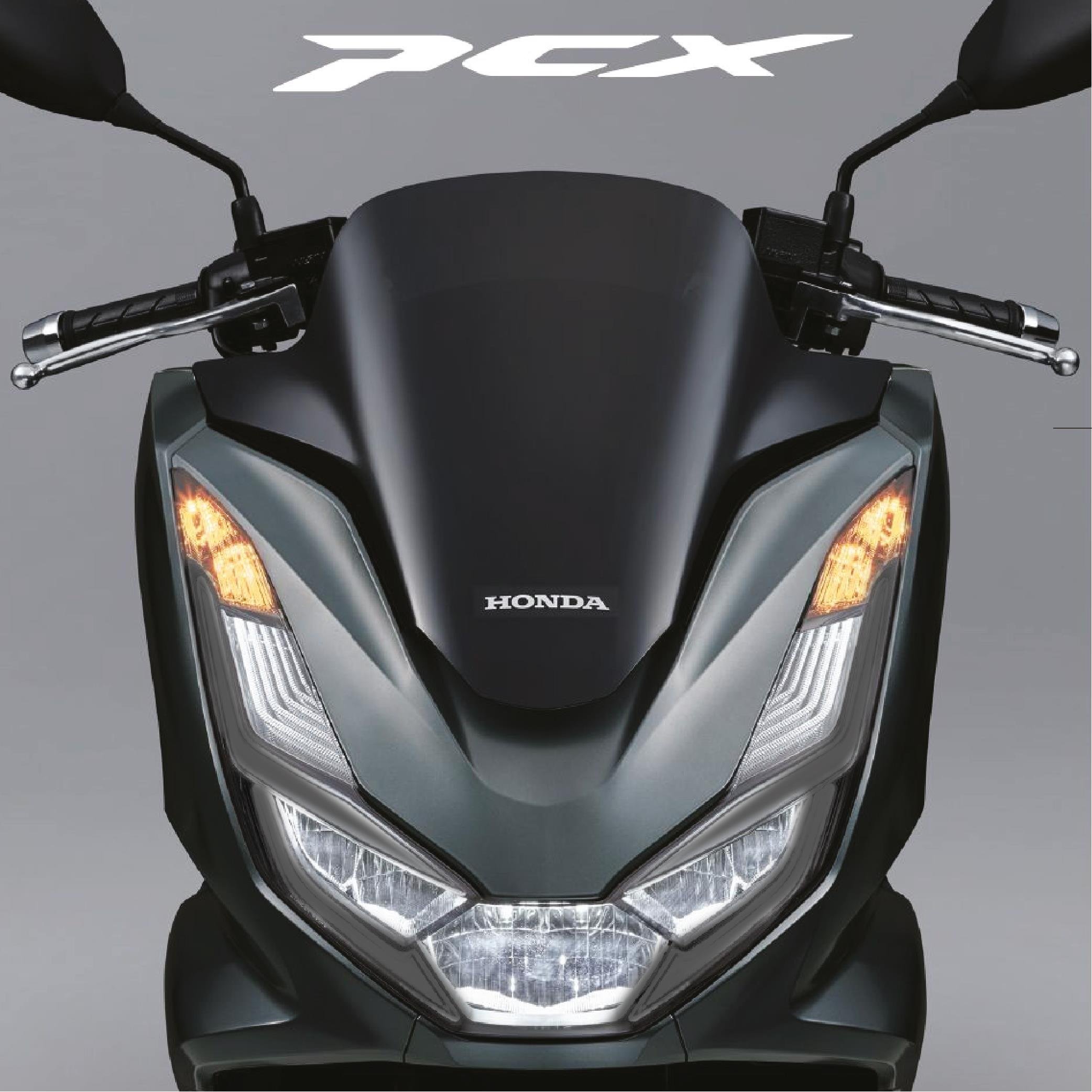 PCXHonda PCX Ön Far Şeffaf Siyah Kaplama Sticker Etiket Modeli 2 