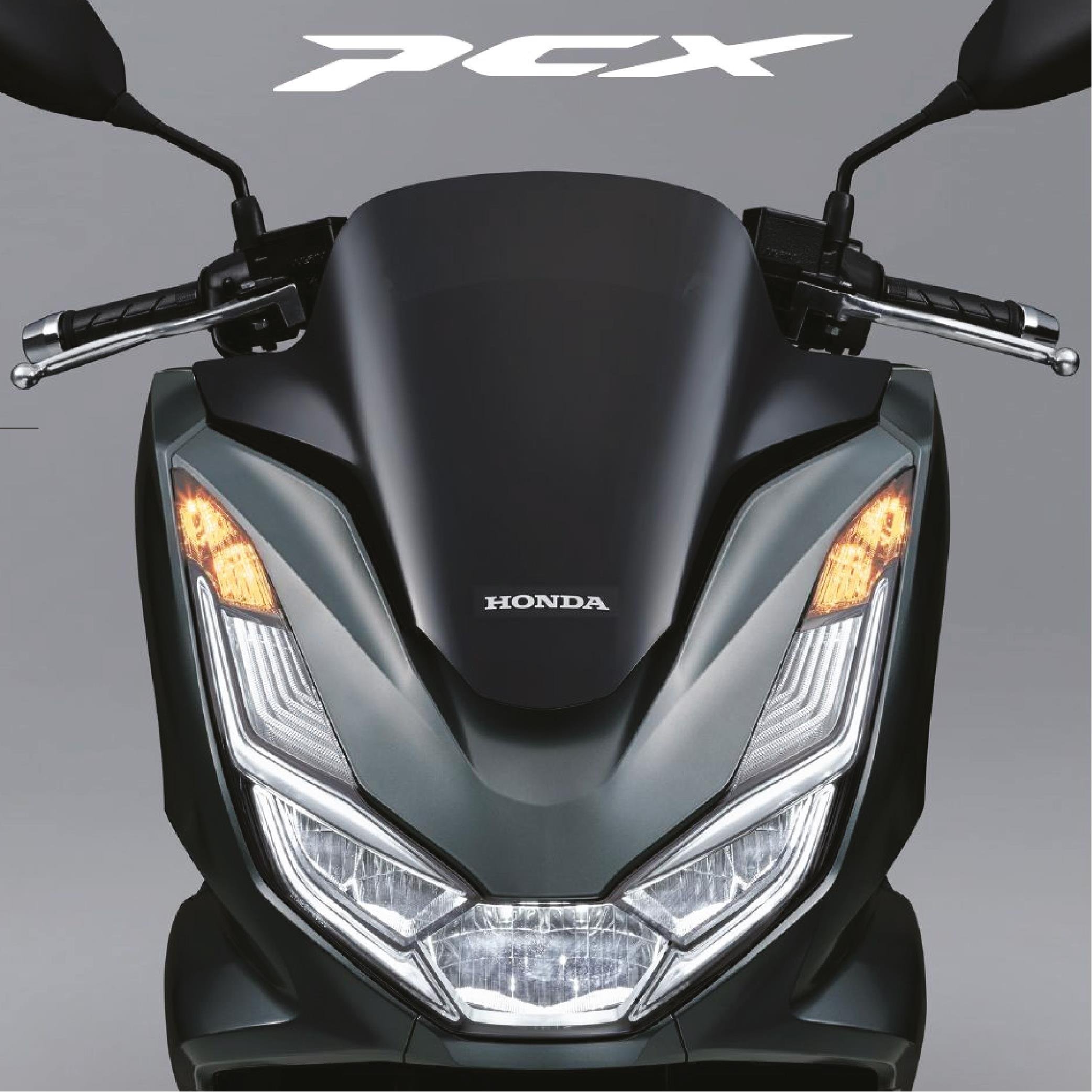 PCXHonda PCX Ön Far Şeffaf Siyah Kaplama Sticker Etiket Modeli 2 