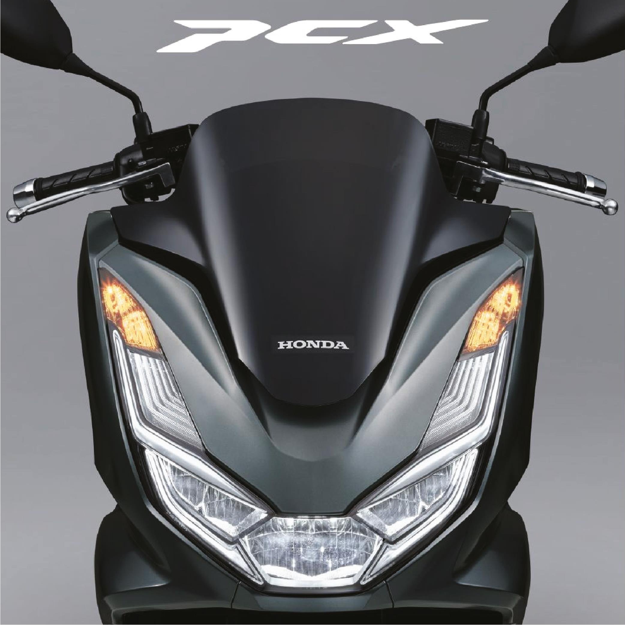 PCXHonda PCX Ön Far Şeffaf Siyah Kaplama Sticker Etiket Modeli