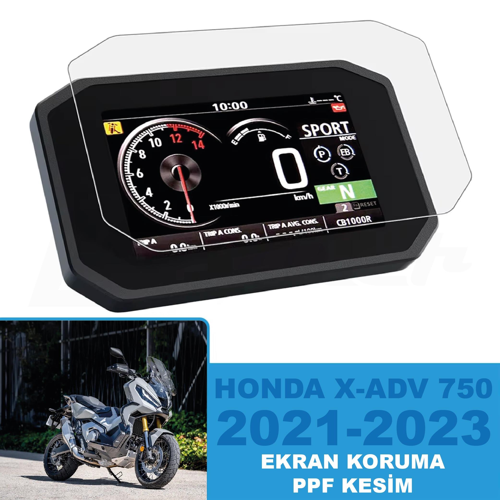 X-ADV 750 / X-ADV 750 Special EditionHONDA X-ADV 750 2021-2023 TFT/LCD Ekran Koruma Şeffaf Folyo Sticker Etiket Modeli