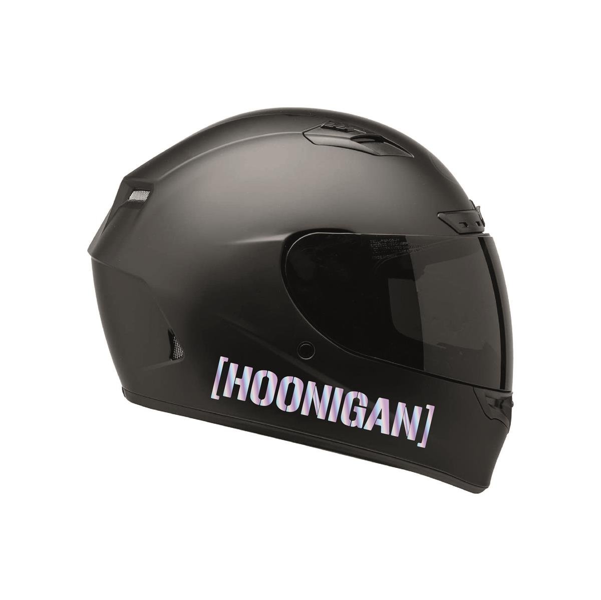 HOONIGAN Yazılı Hologram Motosiklet Kask Sticker Etiket Modeli