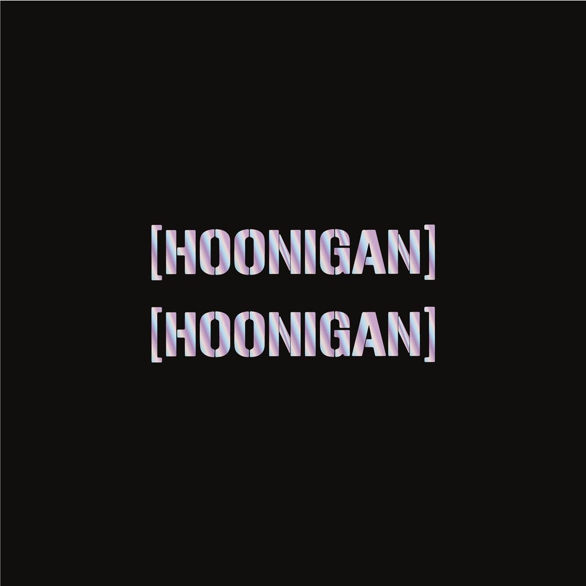 HOONIGAN Yazılı Hologram Motosiklet Kask Sticker Etiket Modeli