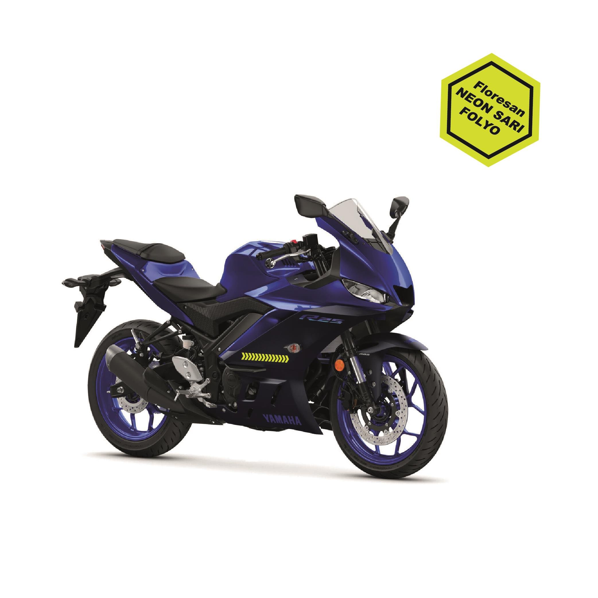 İnce Ok Floresan Neon Sarı Sticker Etiket Modeli