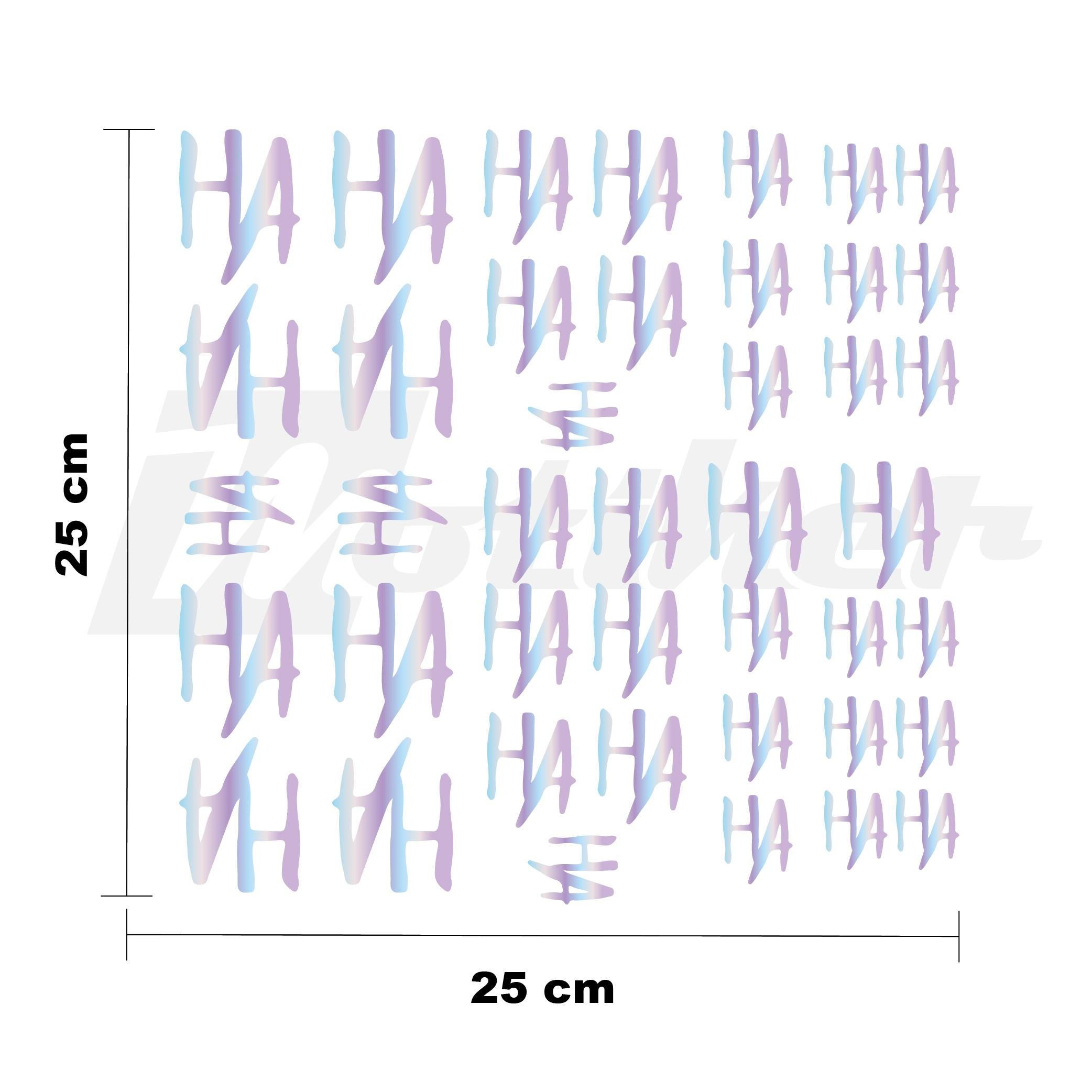 MARKALARJoker HAHA 25x25cm Folyo Kesim Evrensel Desen Kaplama Hologram