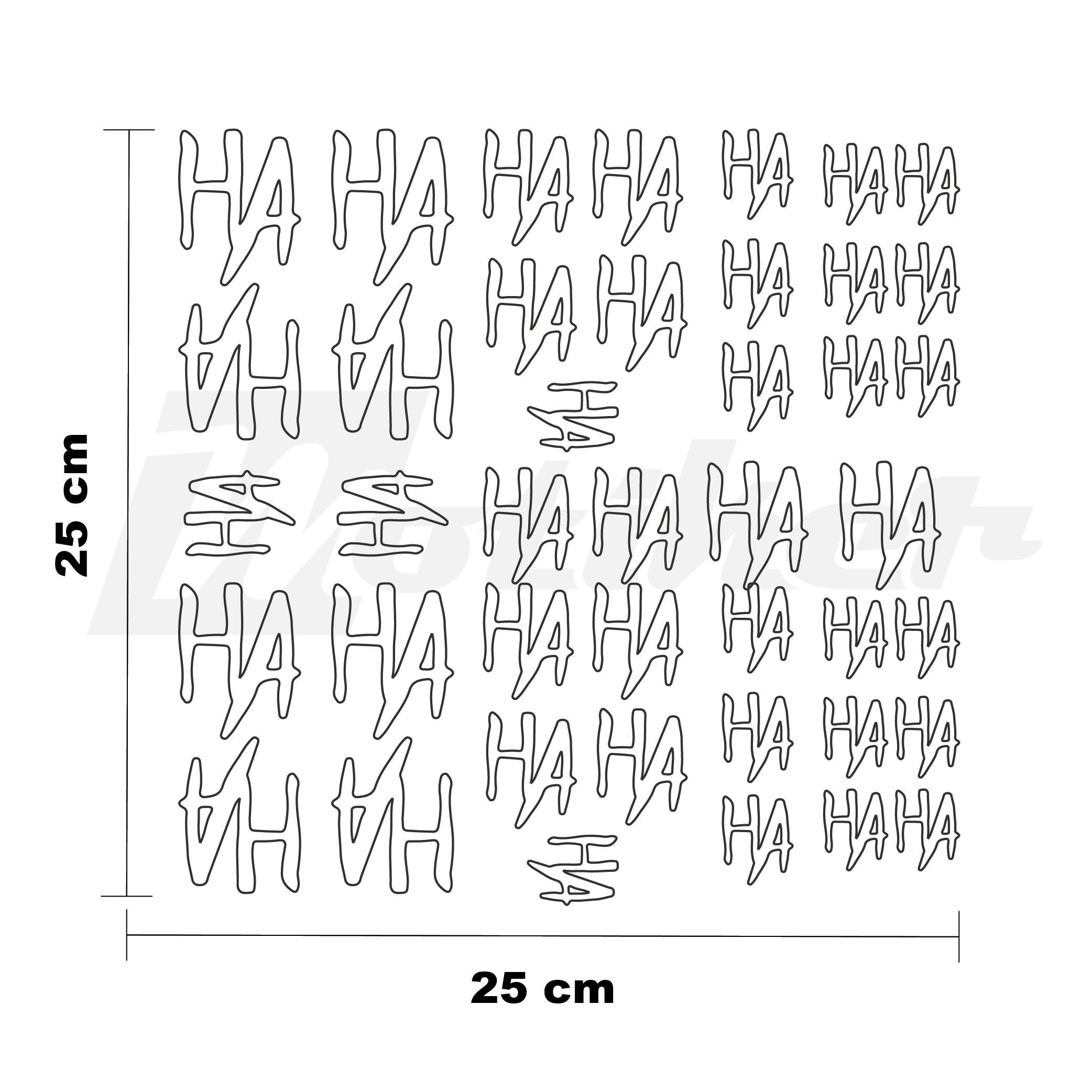 MARKALARJoker HAHA 25x25cm Folyo Kesim Evrensel Desen Kaplama Beyaz
