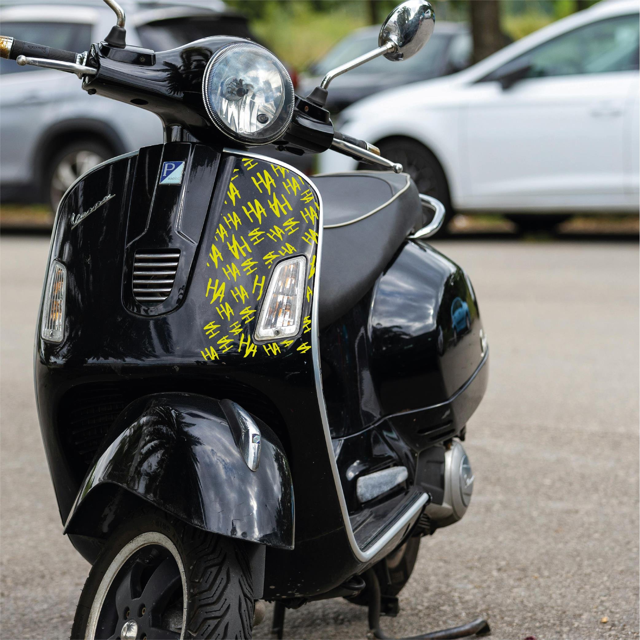 MARKALARJoker HAHA 25x25cm Folyo Kesim Evrensel Desen Kaplama Neon Sarı (Yeşil)