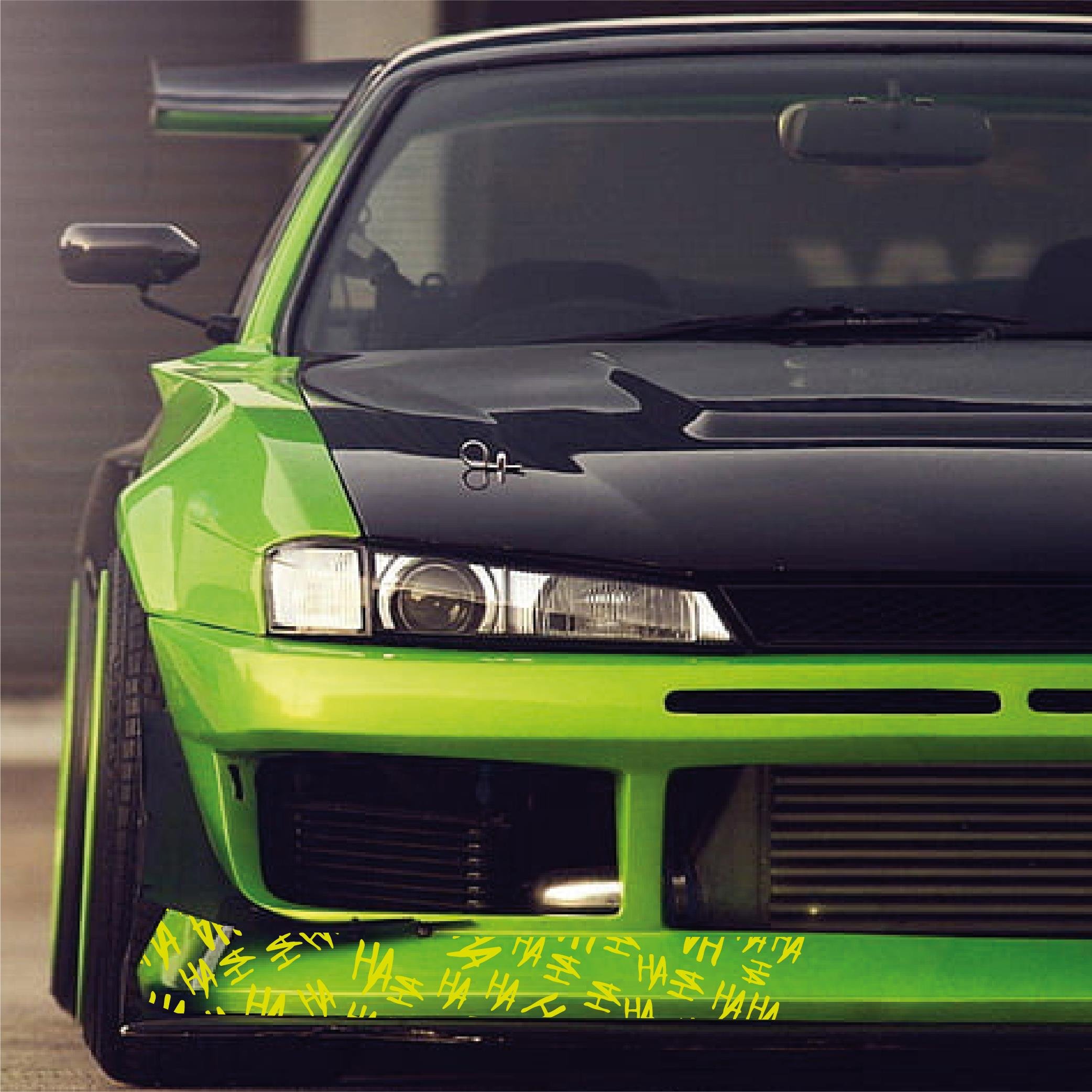 MARKALARJoker HAHA 25x25cm Folyo Kesim Evrensel Desen Kaplama Neon Sarı (Yeşil)