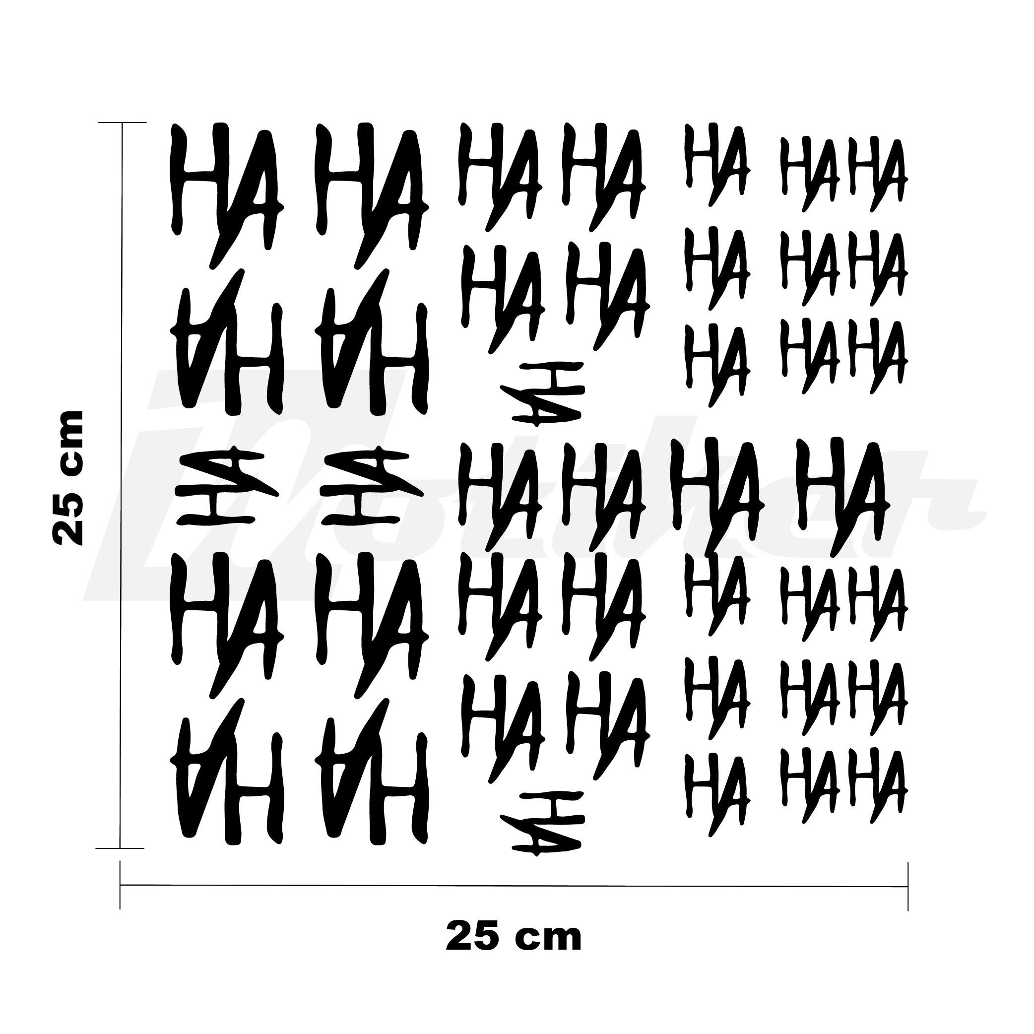 MARKALARJoker HAHA 25x25cm Folyo Kesim Evrensel Desen Kaplama Siyah