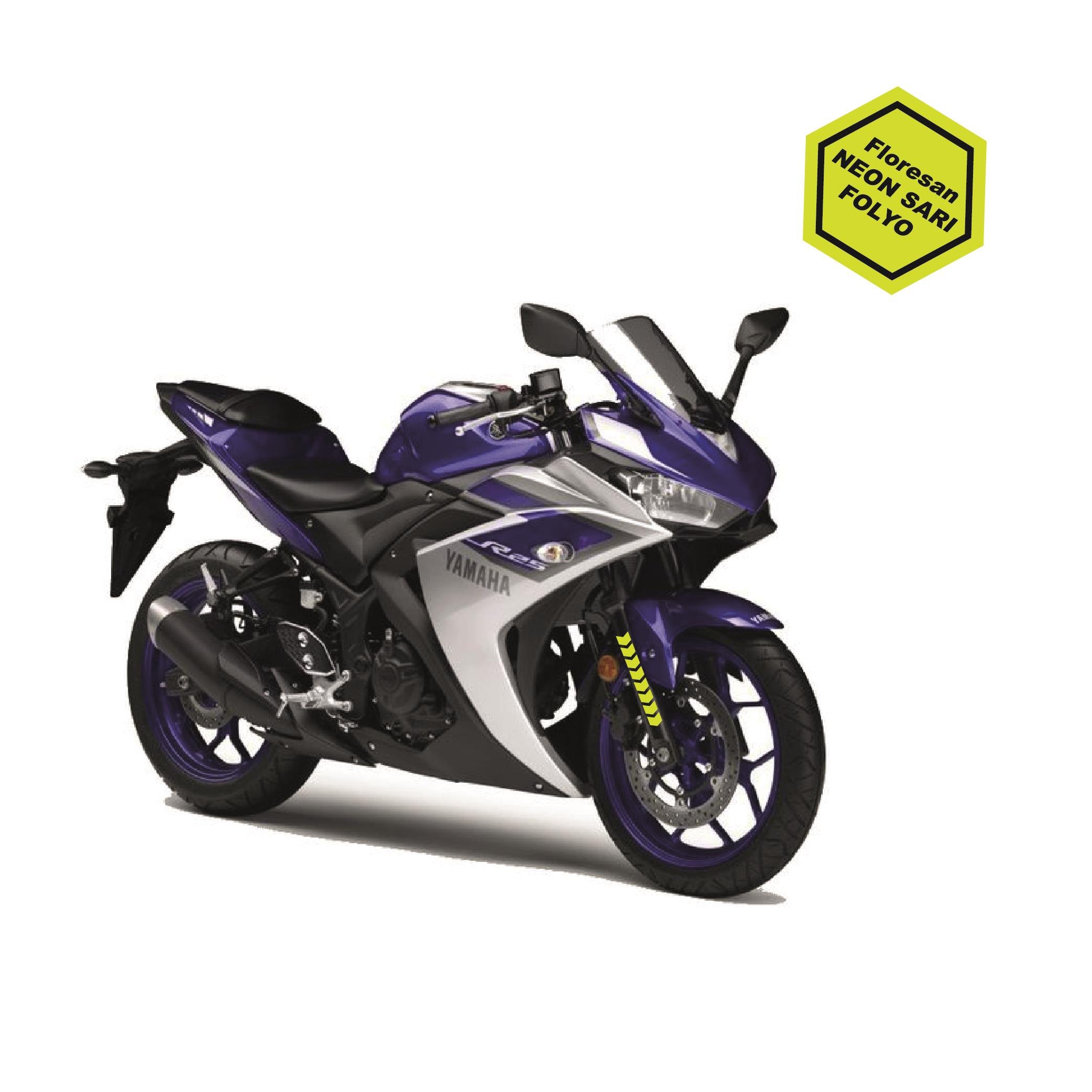 Kalın Ok Floresan Neon Yeşil Motosiklet Sticker Etiket Modeli