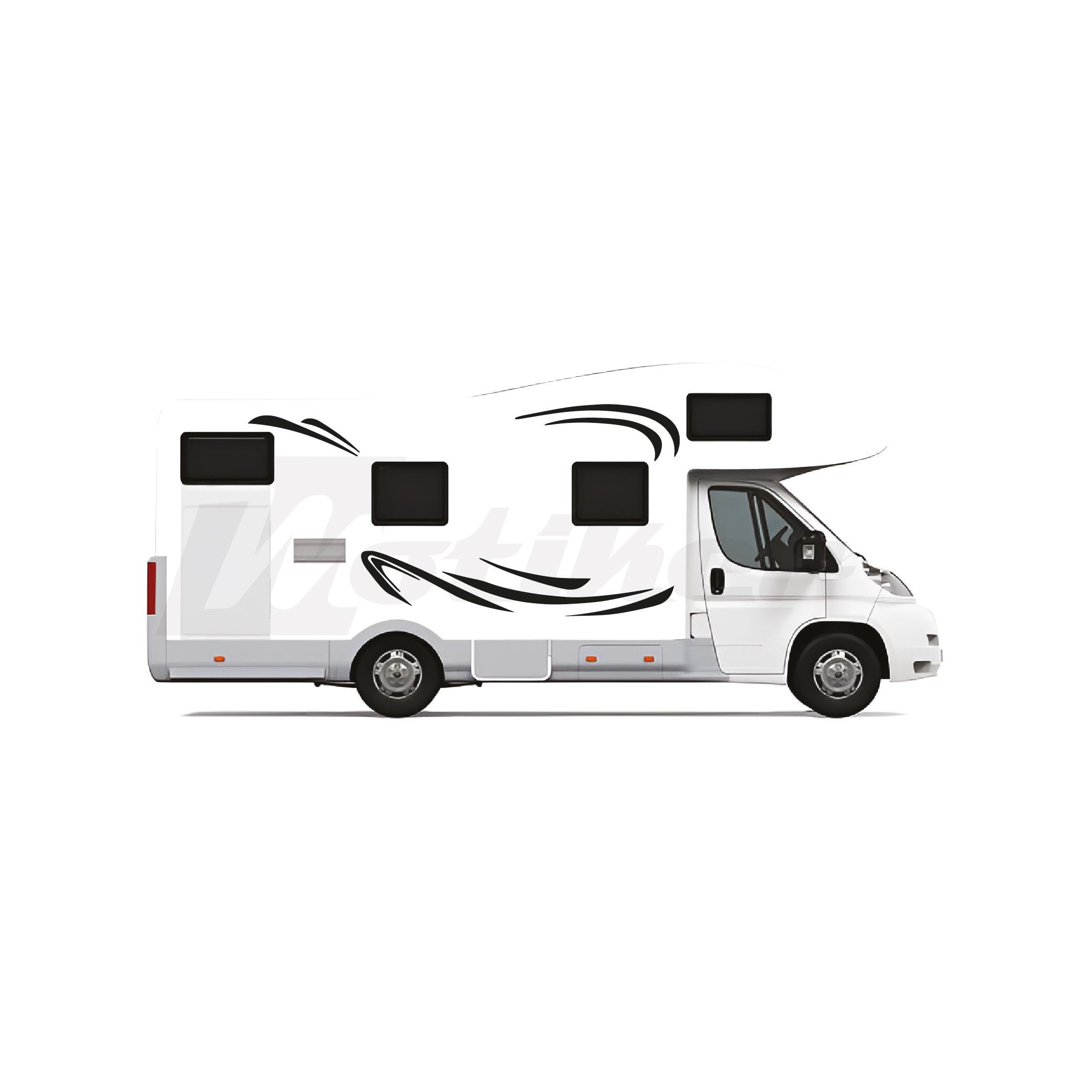 KaravanKaravan Dalgalı Çizgi Sticker Etiket