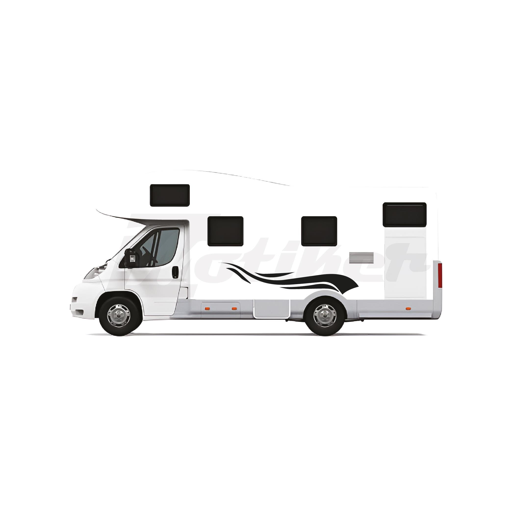 KaravanKaravan Dalgalı Çizgi Sticker Etiket