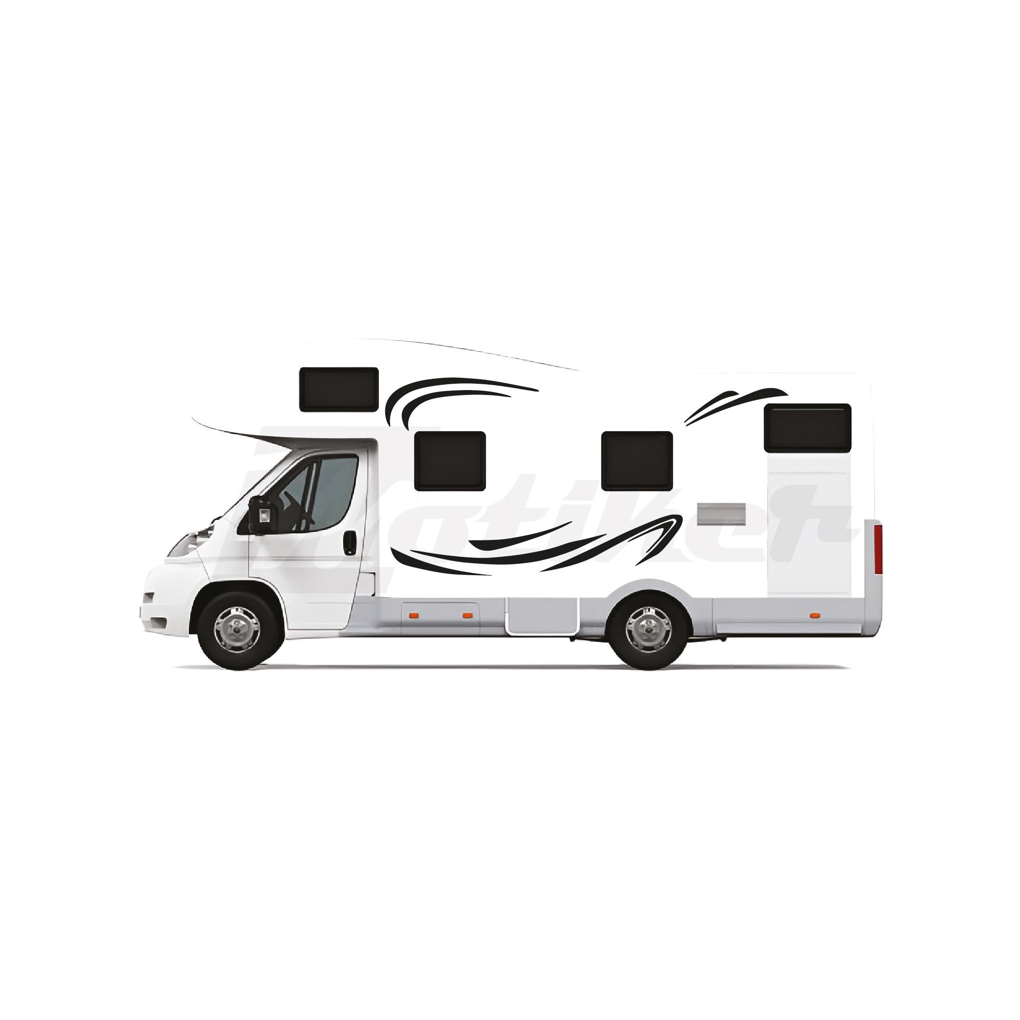 KaravanKaravan Dalgalı Çizgi Sticker Etiket