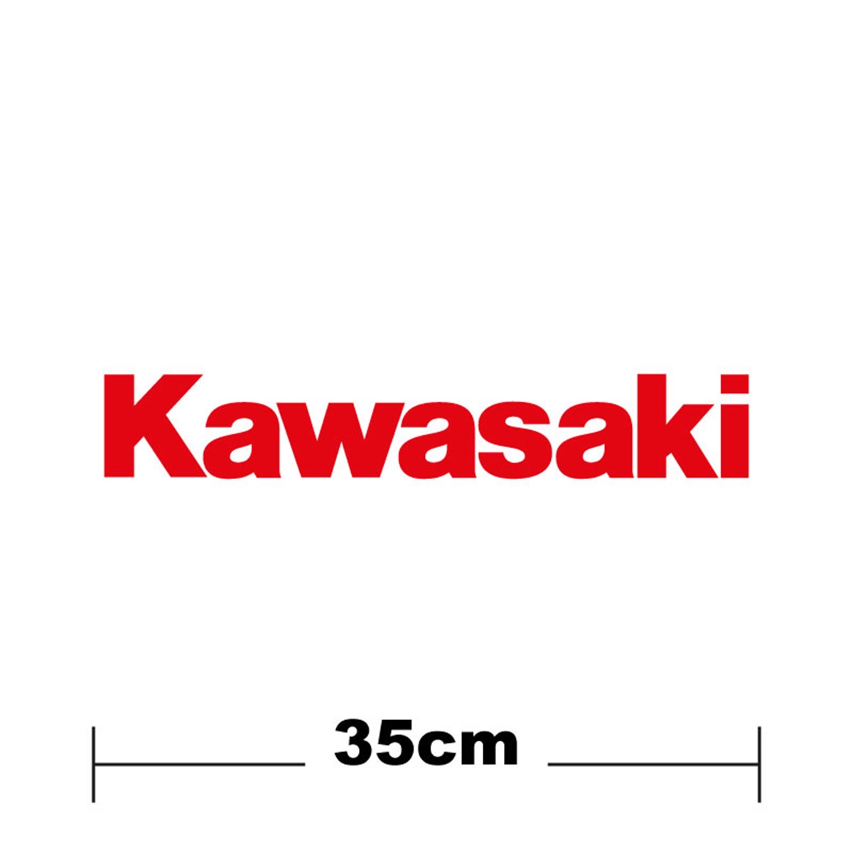 Kawasaki Logo Yazı Sticker Etiket Tek Renk