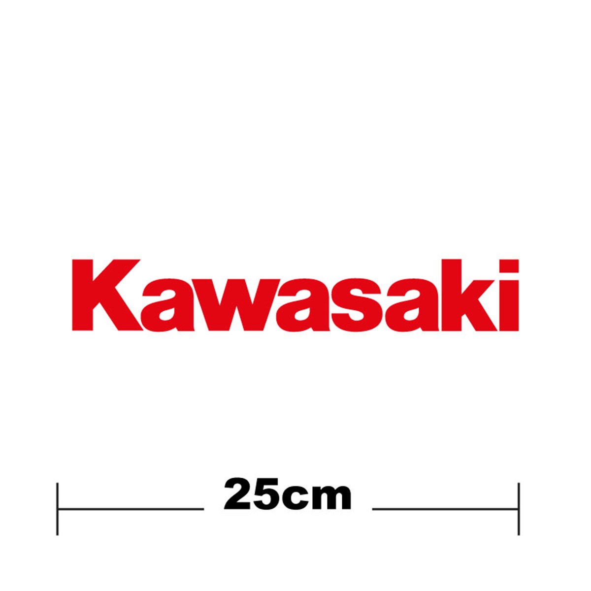 Kawasaki Logo Yazı Sticker Etiket Tek Renk