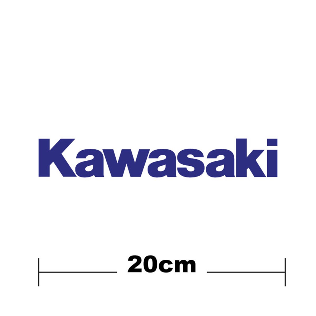 Kawasaki Logo Yazı Sticker Etiket Tek Renk