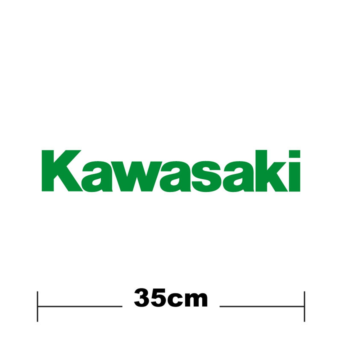 Kawasaki Logo Yazı Sticker Etiket Tek Renk