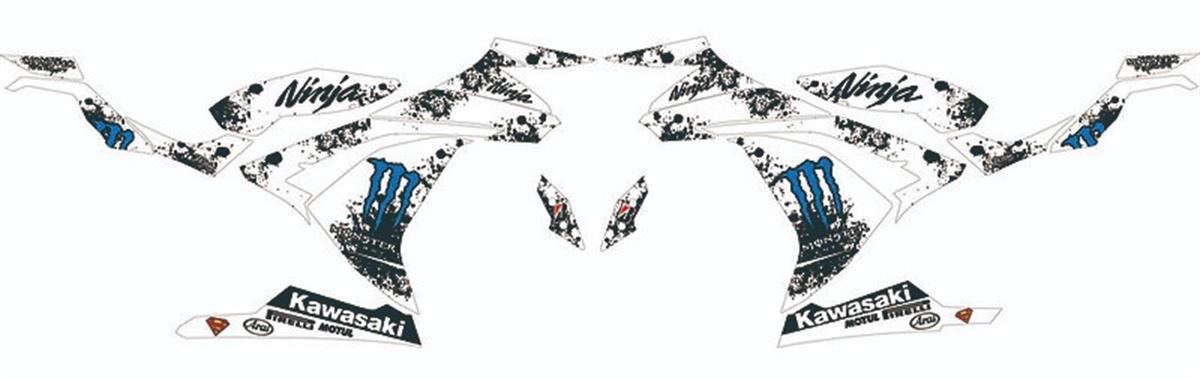 Kawasaki Ninja 300 Monster Takım Sticker Etiket Model