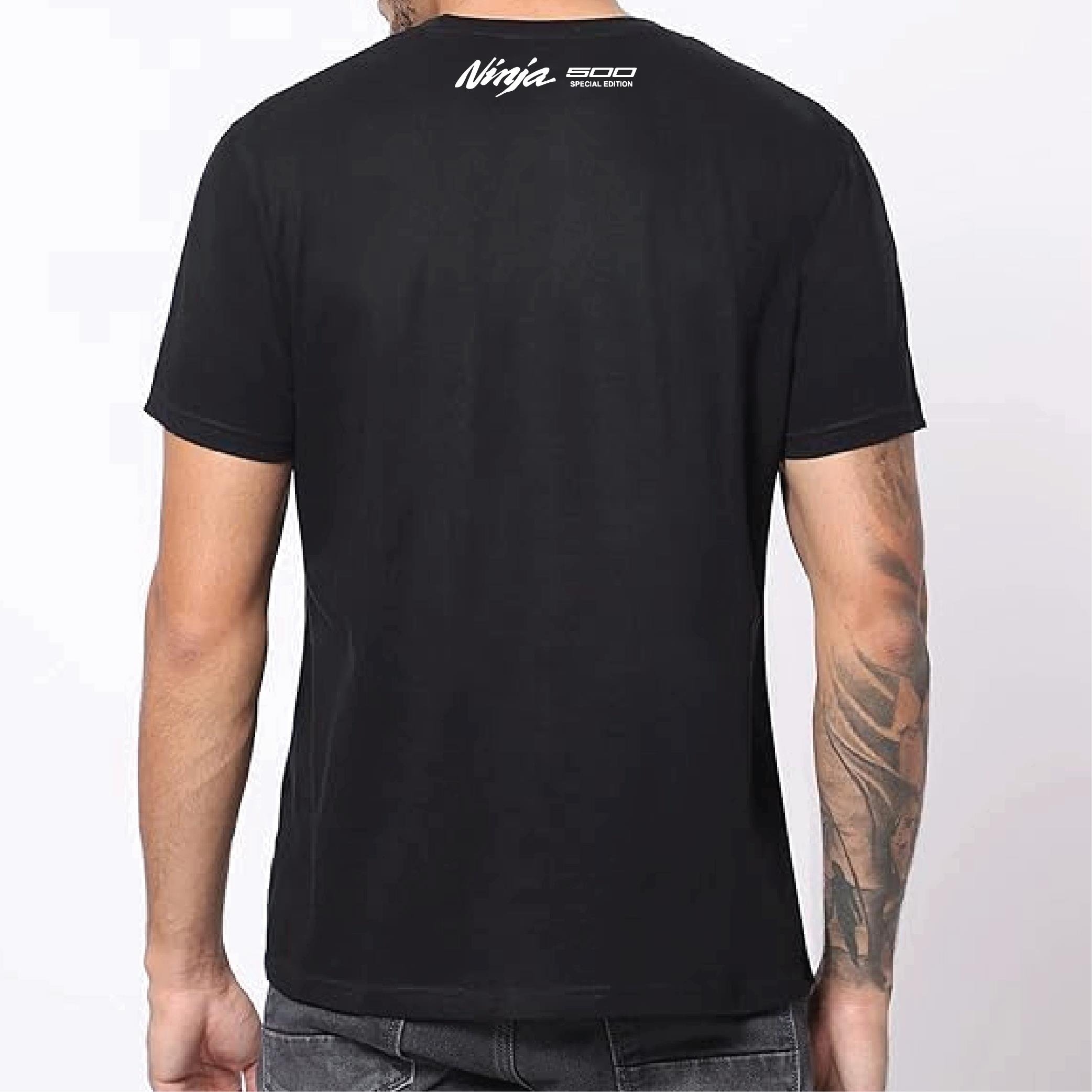 T-ShirtKawasaki Ninja 500 Special Edition Silüet Tasarım Motorcu Tişörtü 