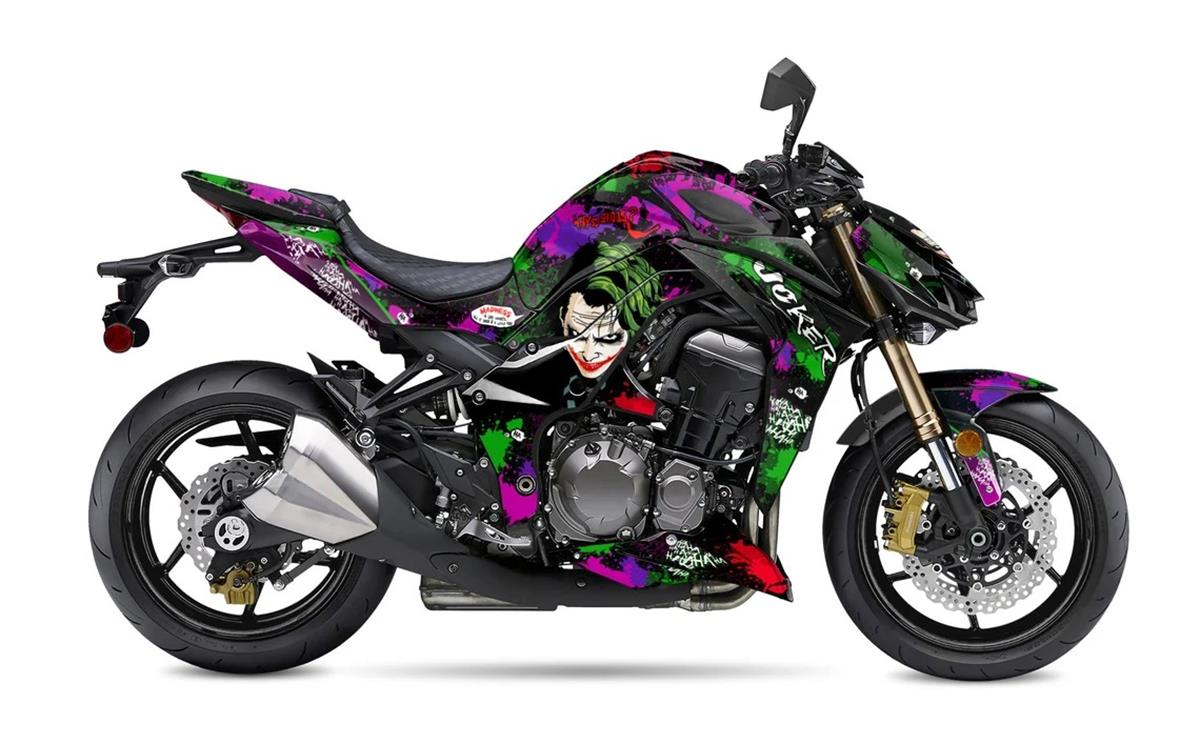 KAWASAKI Z1000 Joker Tasarım Motosiklet Kaplama Sticker Etiket Modeli