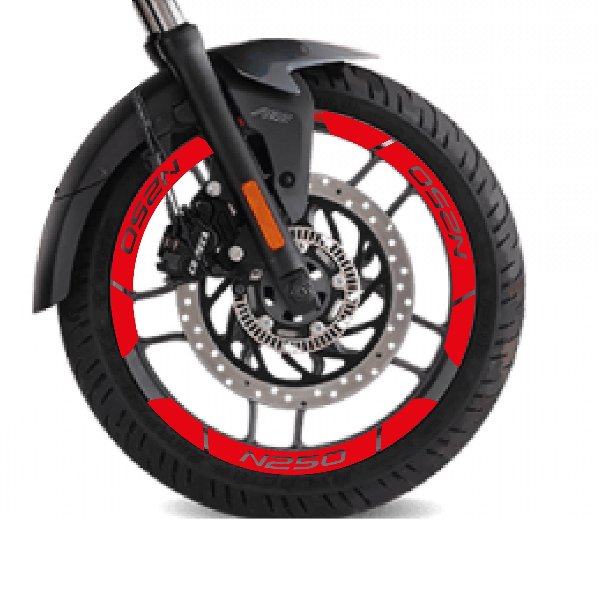 N250Kırmızı Bajaj N250 Geniş Jant Sticker Etiket Modeli