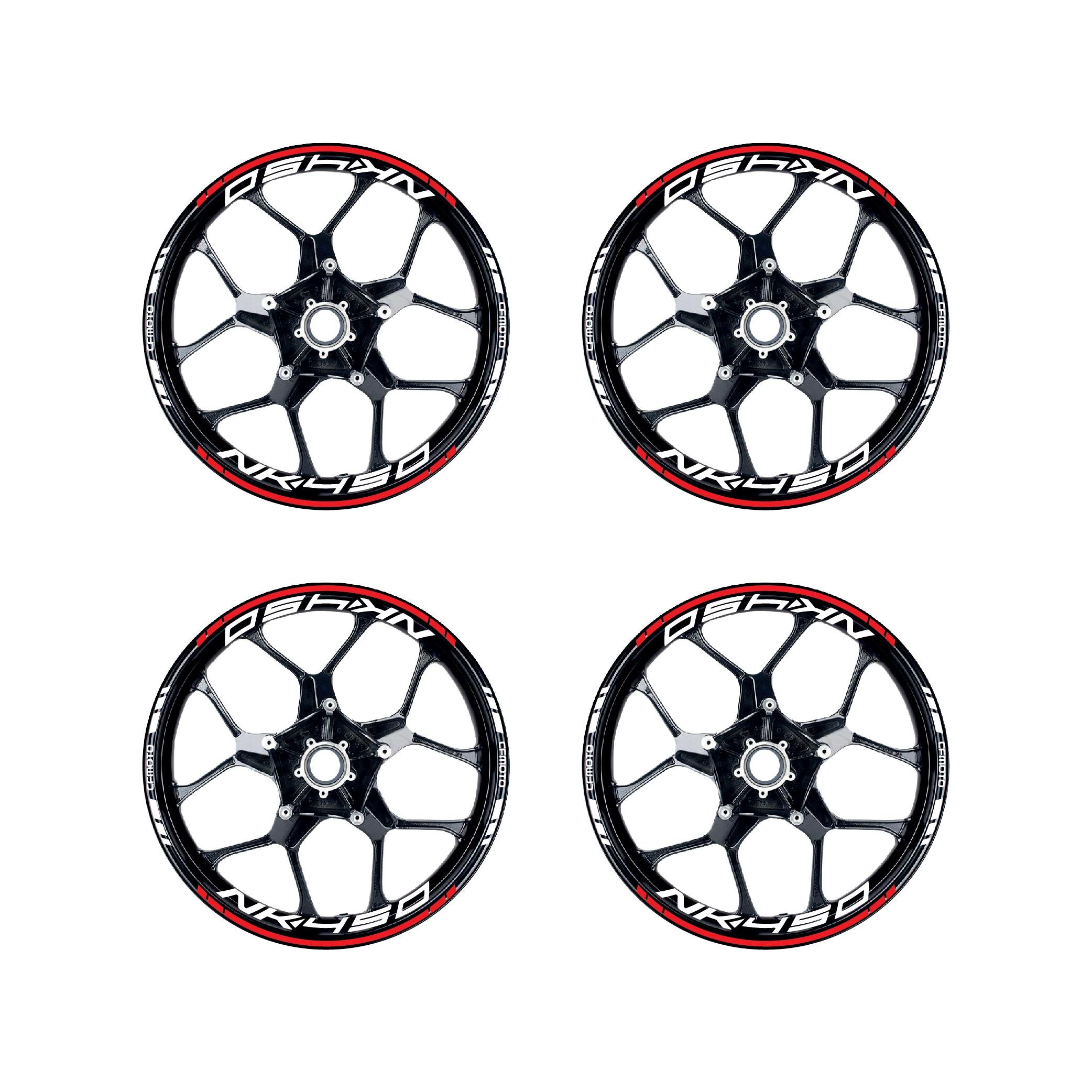 450 NKKırmızı CFMOTO 450NK Motosiklet Jant Sticker Etiket Modeli İç & Dış Takım