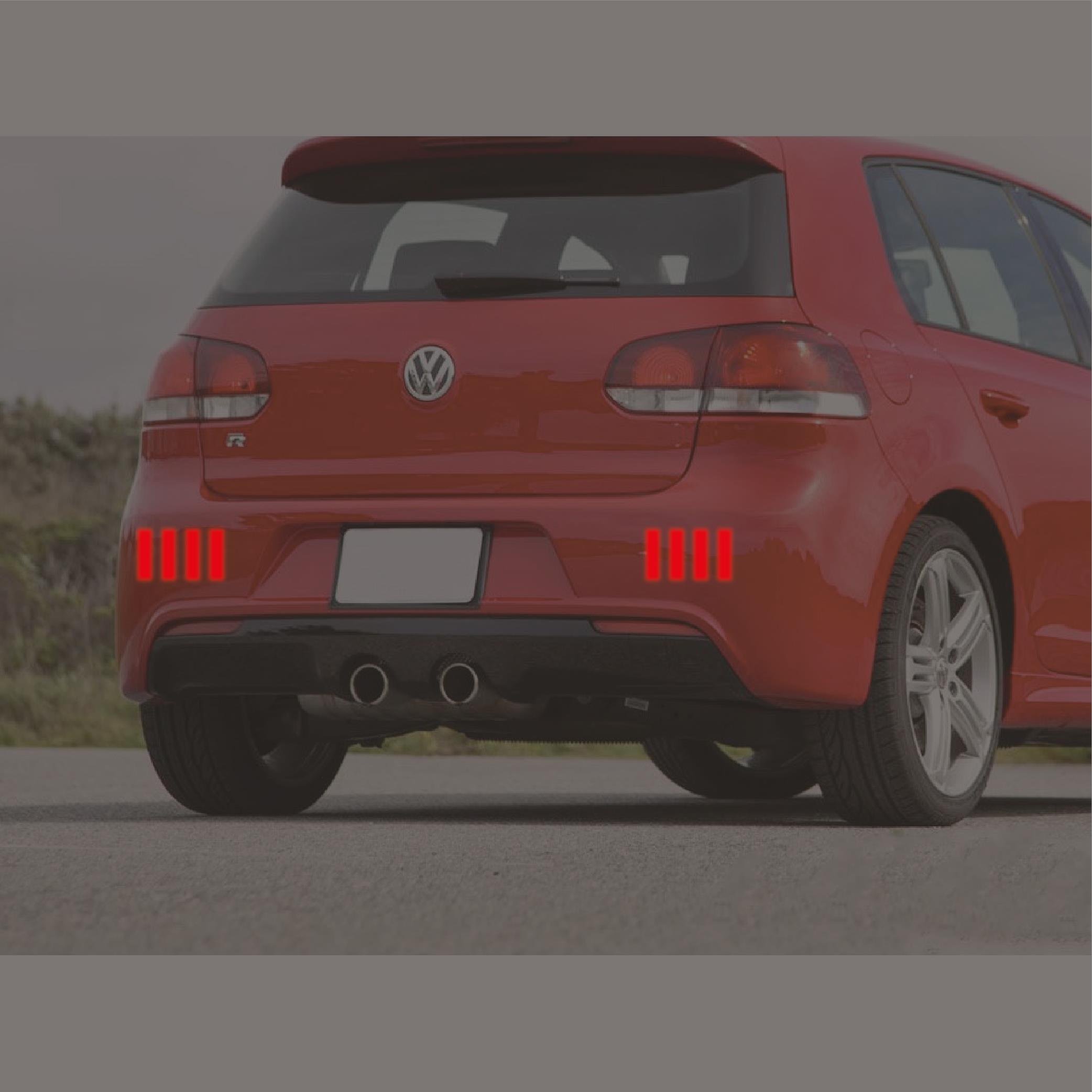 Reflective StickerKırmızı Reflective (Reflektif) Sticker Paketi 8'li Otomobil Motosiklet Reflektif Parlayan Sticker Etiket Modeli