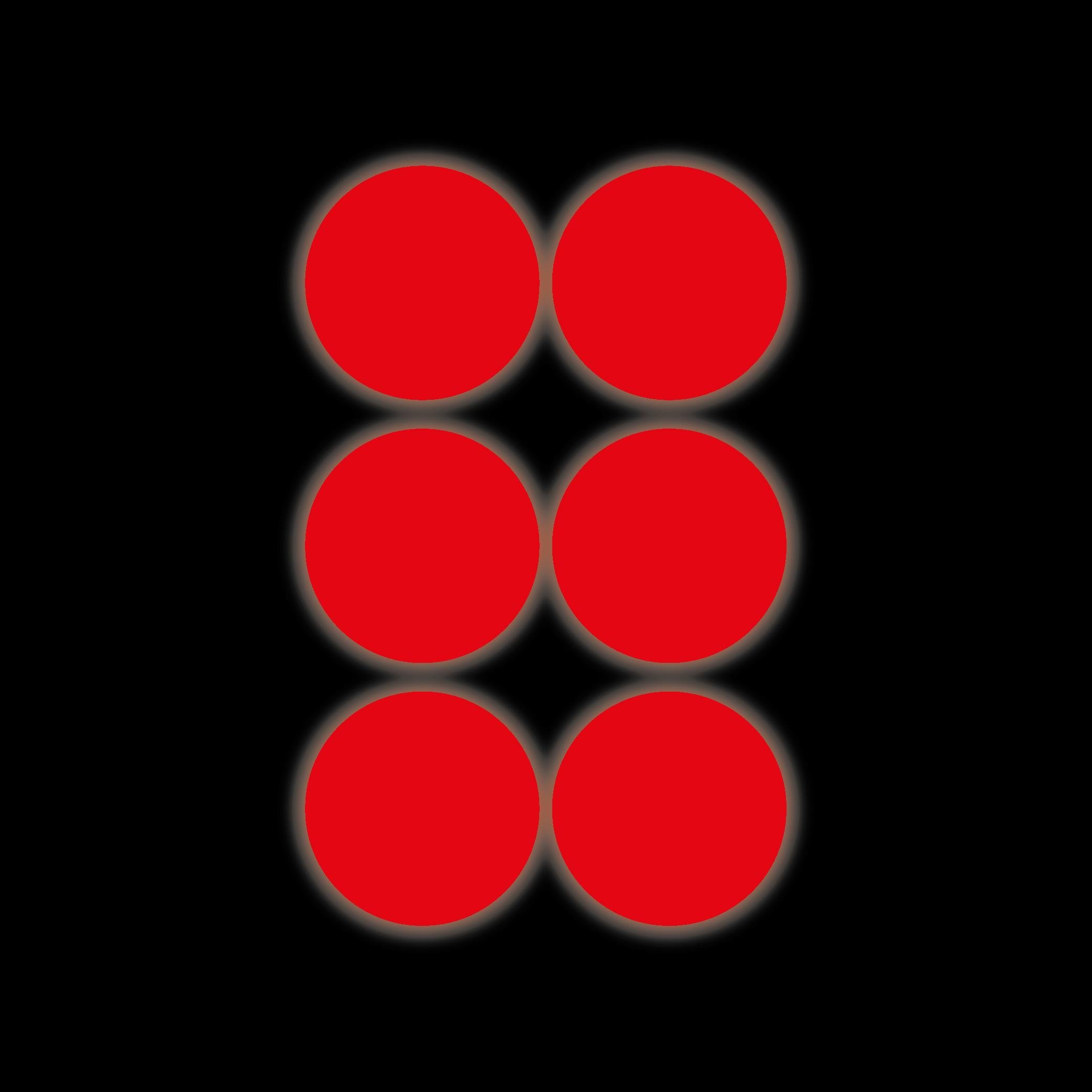 Reflective StickerKırmızı Reflective (Reflektif) Yuvarlak Sticker Paketi 8'li Otomobil Motosiklet Reflektif Parlayan Sticker Etiket Modeli