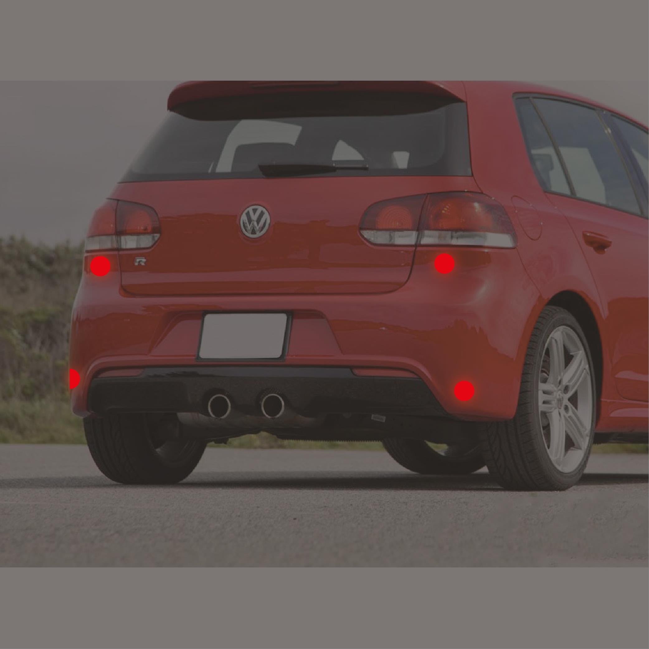 Reflective StickerKırmızı Reflective (Reflektif) Yuvarlak Sticker Paketi 8'li Otomobil Motosiklet Reflektif Parlayan Sticker Etiket Modeli