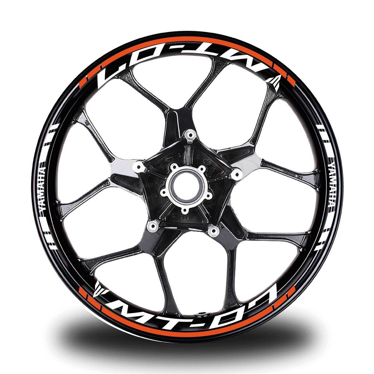 Kırmızı Yamaha MT 07 Takım Jant Sticker Etiket