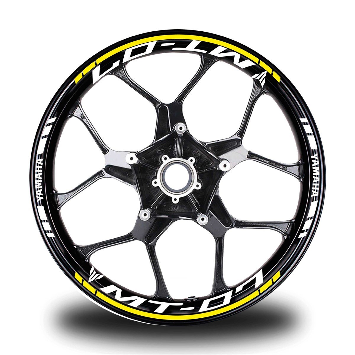 Kırmızı Yamaha MT 07 Takım Jant Sticker Etiket