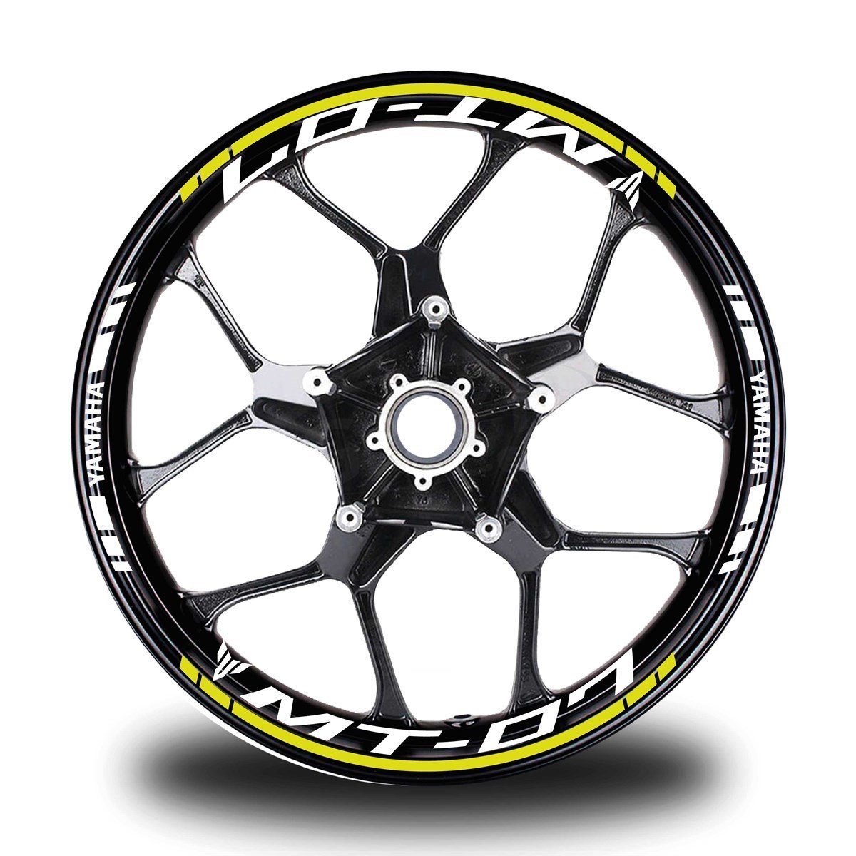 Kırmızı Yamaha MT 07 Takım Jant Sticker Etiket