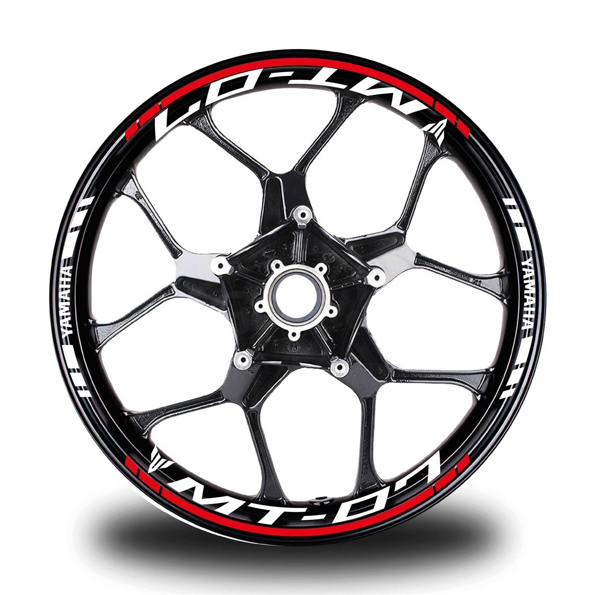 Kırmızı Yamaha MT 07 Takım Jant Sticker Etiket