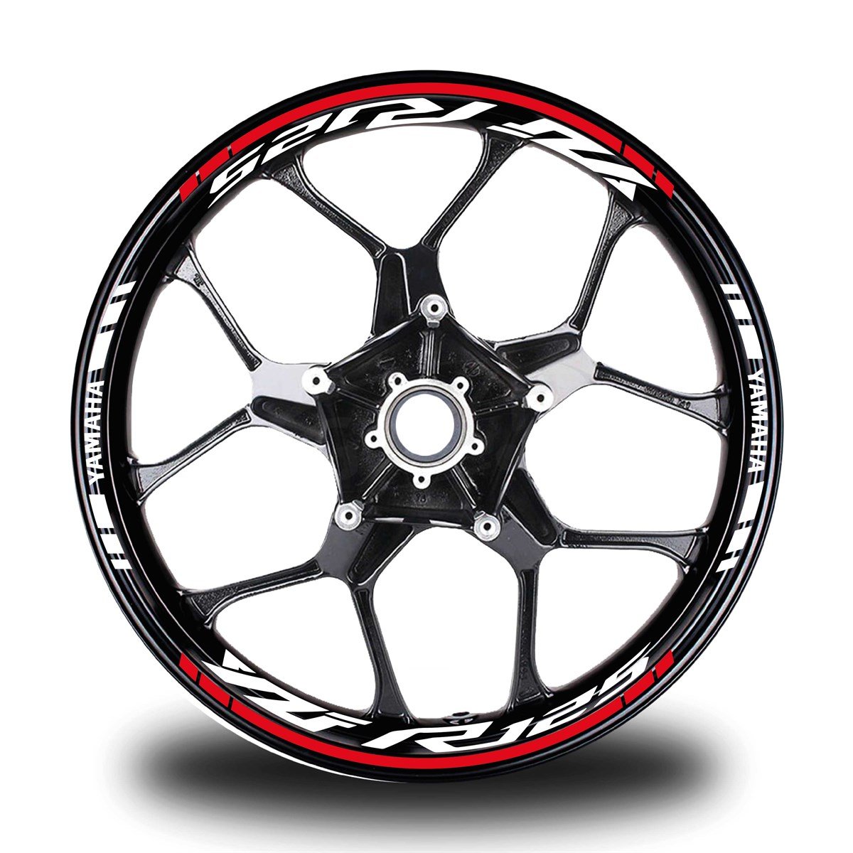 Kırmızı Yamaha YZF R125 Takım Jant Sticker Etiket