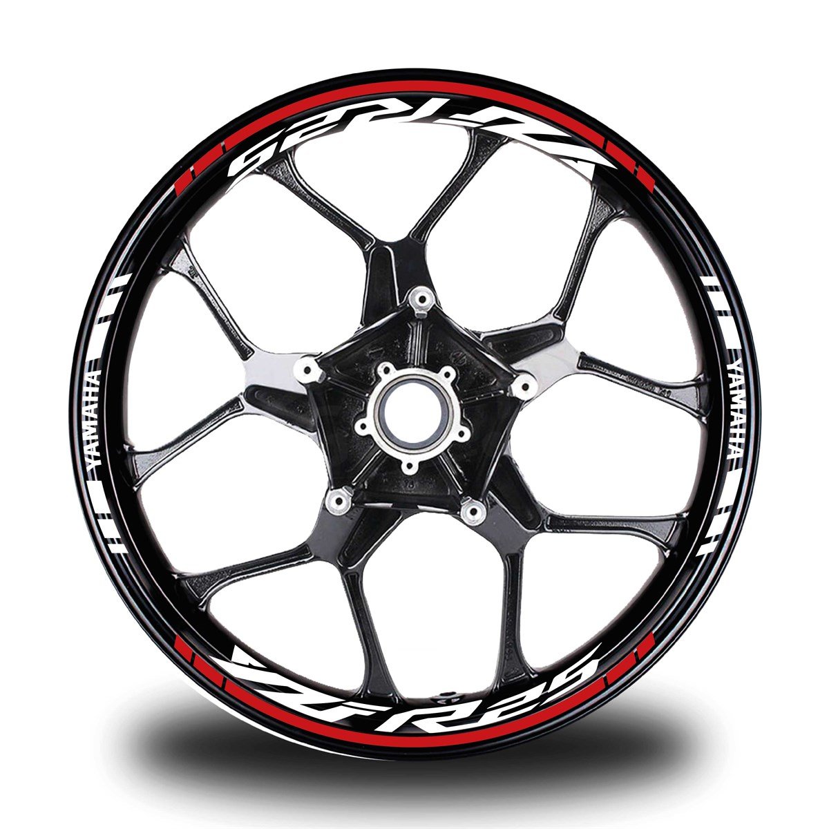 Kırmızı Yamaha YZF R25 Takım Jant Sticker Etiket
