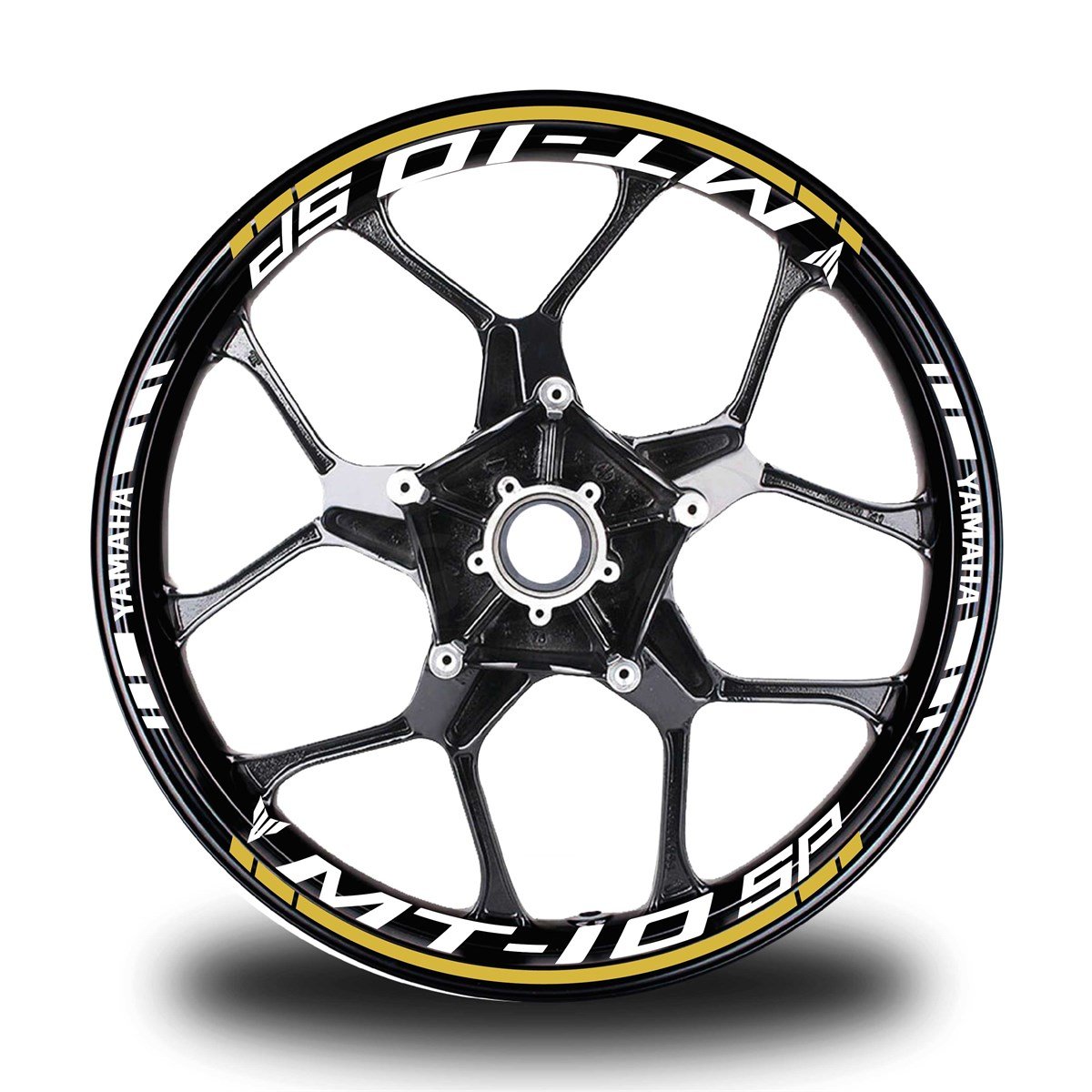 Koyu Sarı Yamaha MT 10 SP Takım Jant Sticker Etiket 
