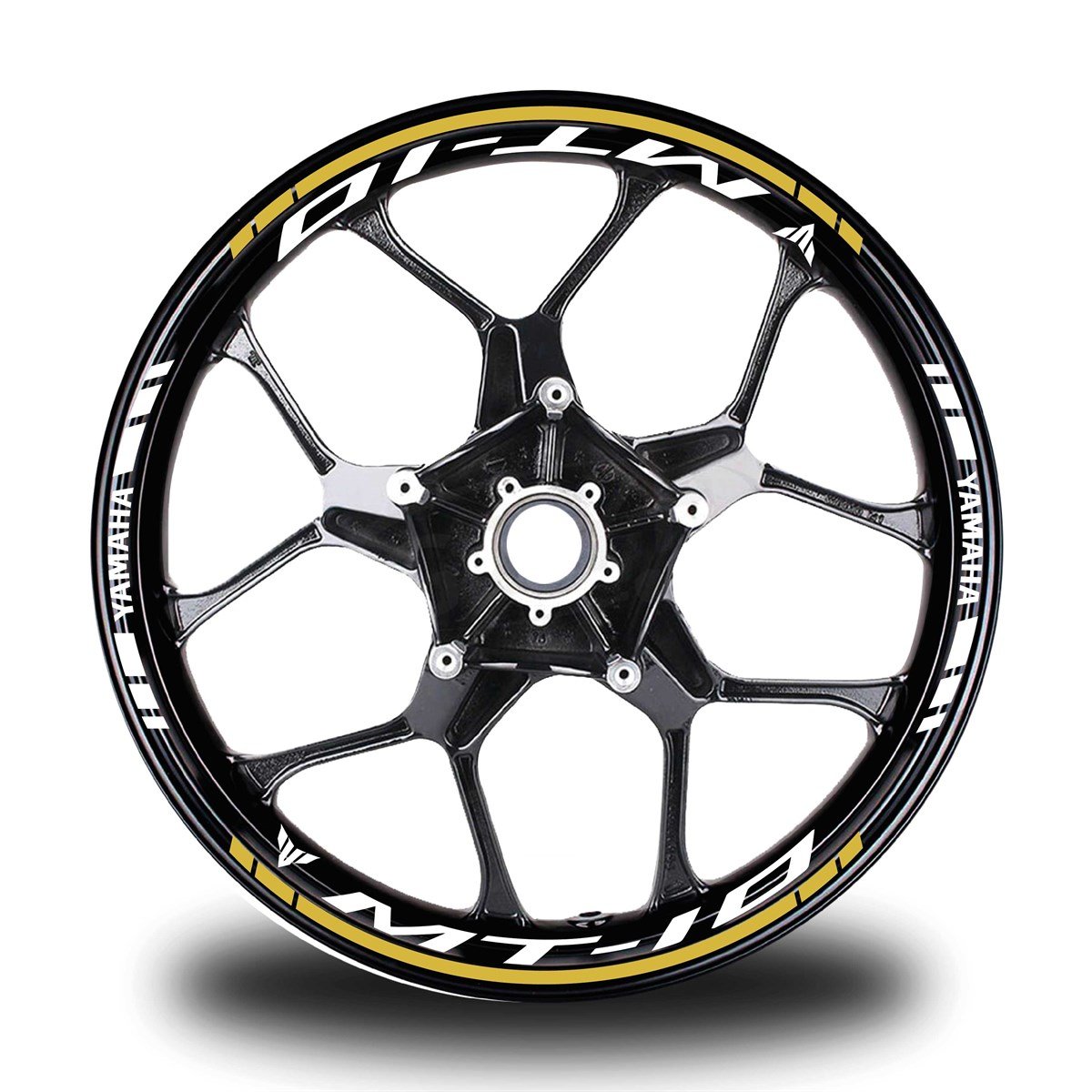 Koyu Sarı Yamaha MT 10 Takım Jant Sticker Etiket