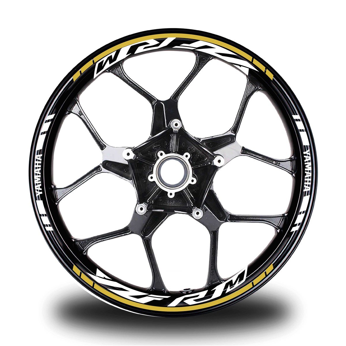 Koyu Sarı Yamaha R1M Takım Jant Sticker Etiket 