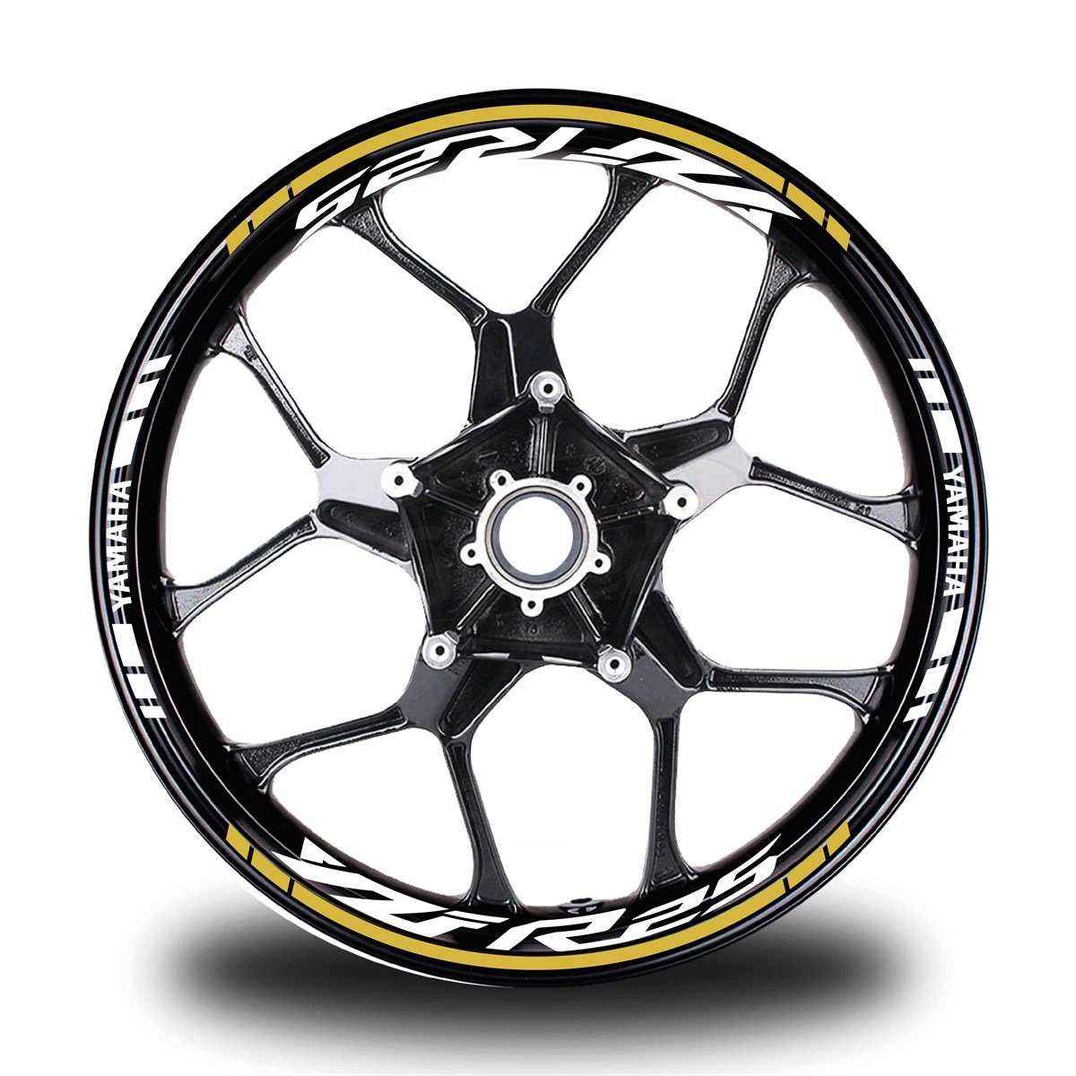 Koyu Sarı Yamaha YZF R25 Takım Jant Sticker Etiket