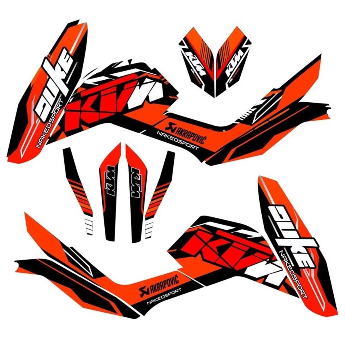 Ktm Duke 200 Naked Sport Sticker Etiket Modeli