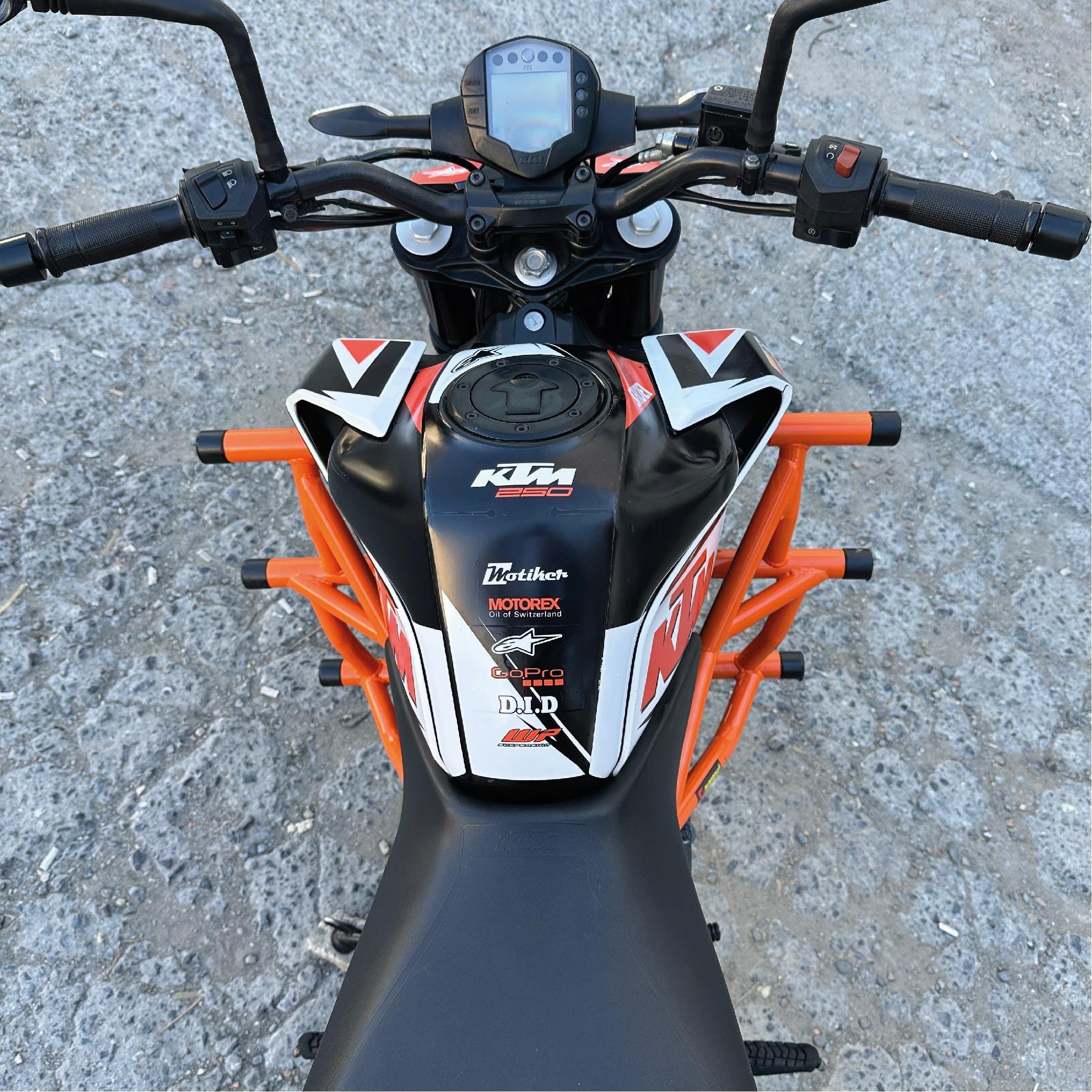 DUKE 250KTM DUKE 250 2017-2023 WP Motosiklet Parçalı Kaplama Sticker Etiket Modeli Turuncu