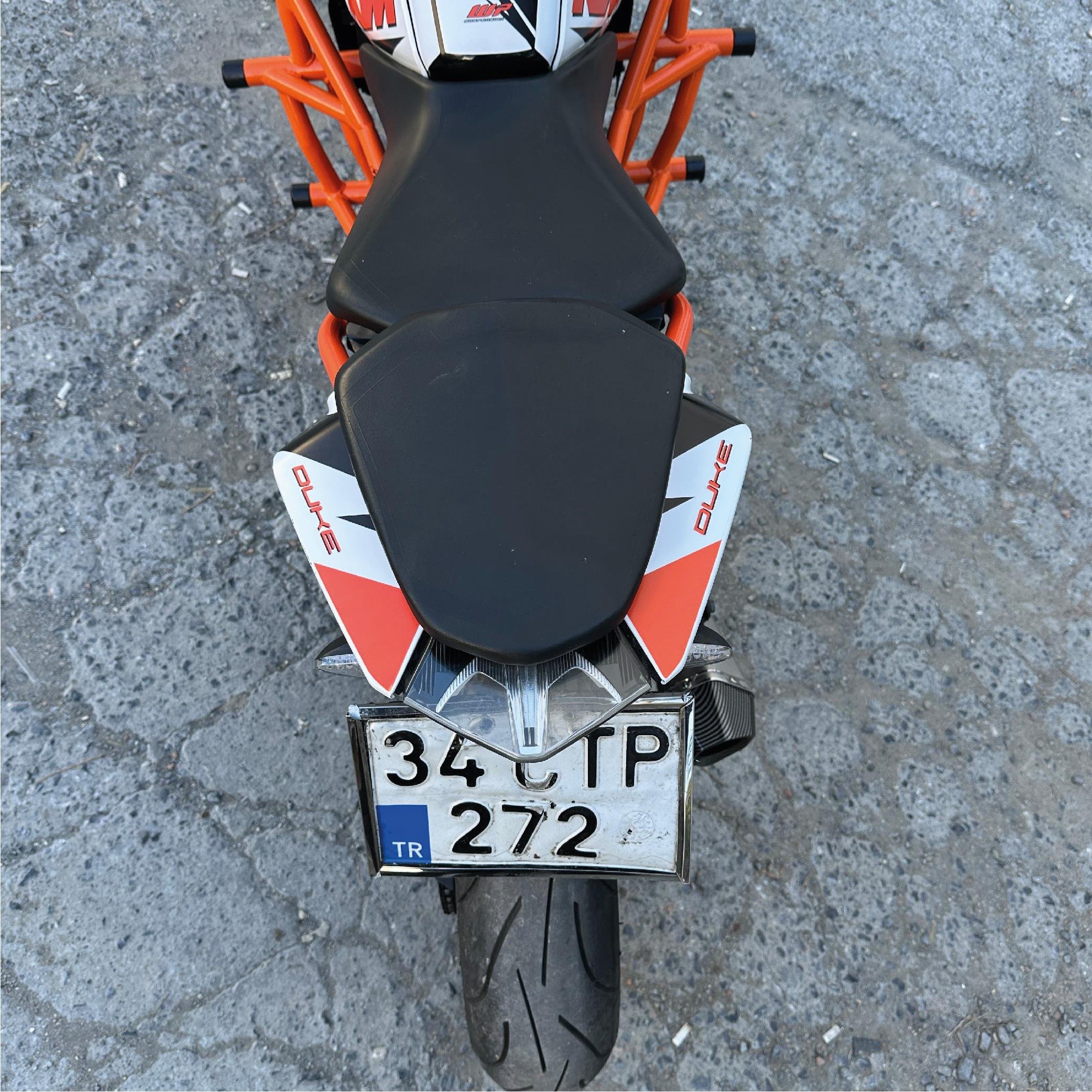 DUKE 250KTM DUKE 250 2017-2023 WP Motosiklet Parçalı Kaplama Sticker Etiket Modeli Turuncu