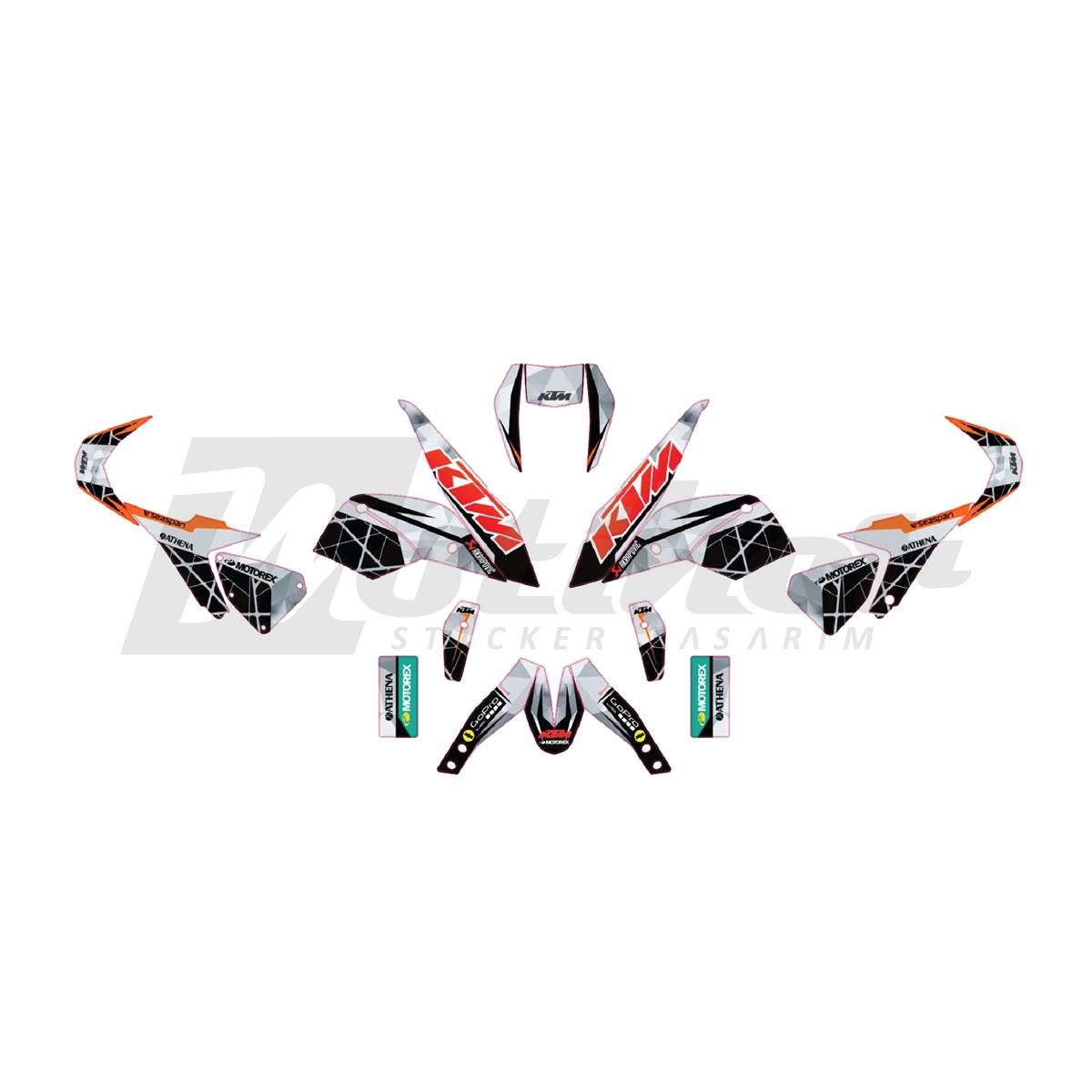 KTM DUKE 390-690 Motorex Sticker Etiket Modeli