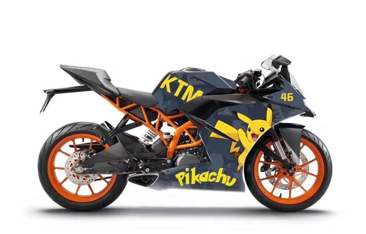 KTM RC 250 Pikachu Sticker Etiket Modeli