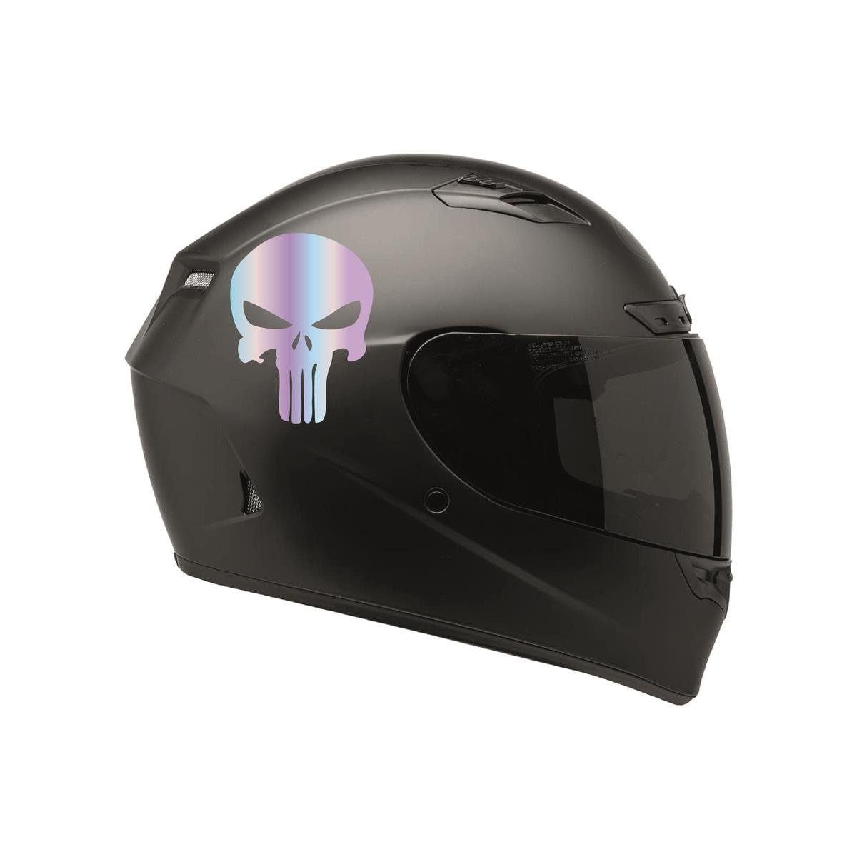 Kurukafa Desenli Hologram Motosiklet Kask Sticker Etiket Modeli