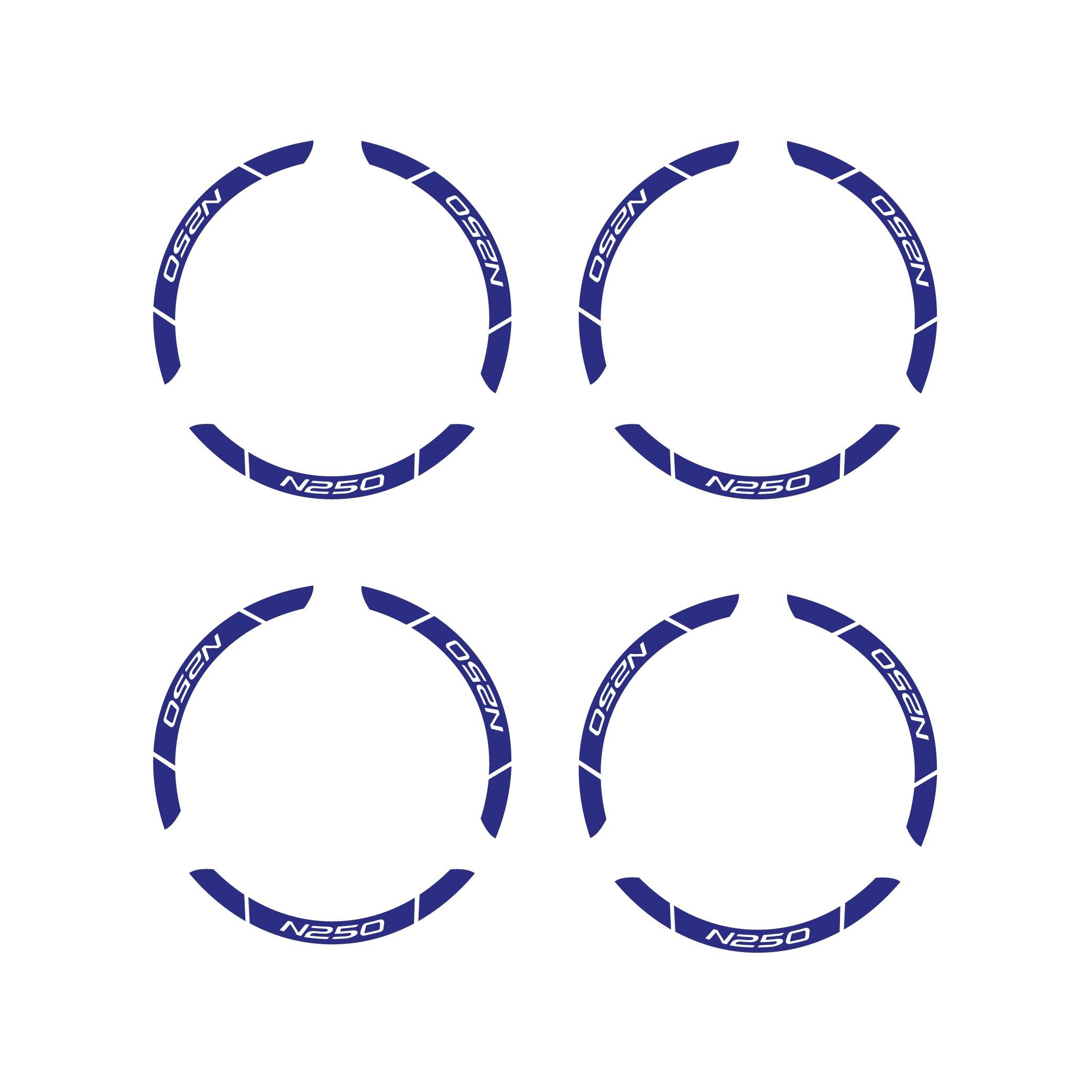 N250Lacivert Bajaj N250 Geniş Jant Sticker Etiket Modeli